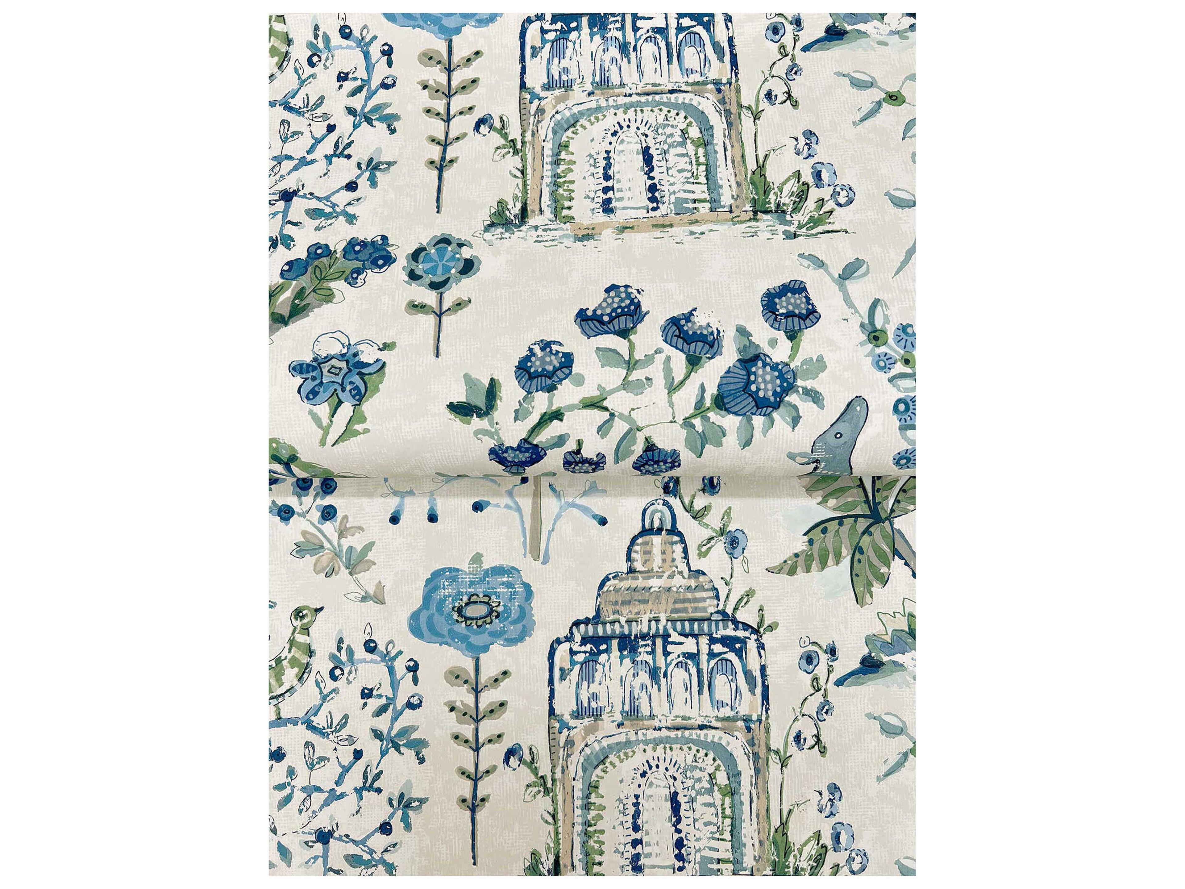 York Wallcoverings Antonina Vella Sapphire Garden Dreams Wallpaper