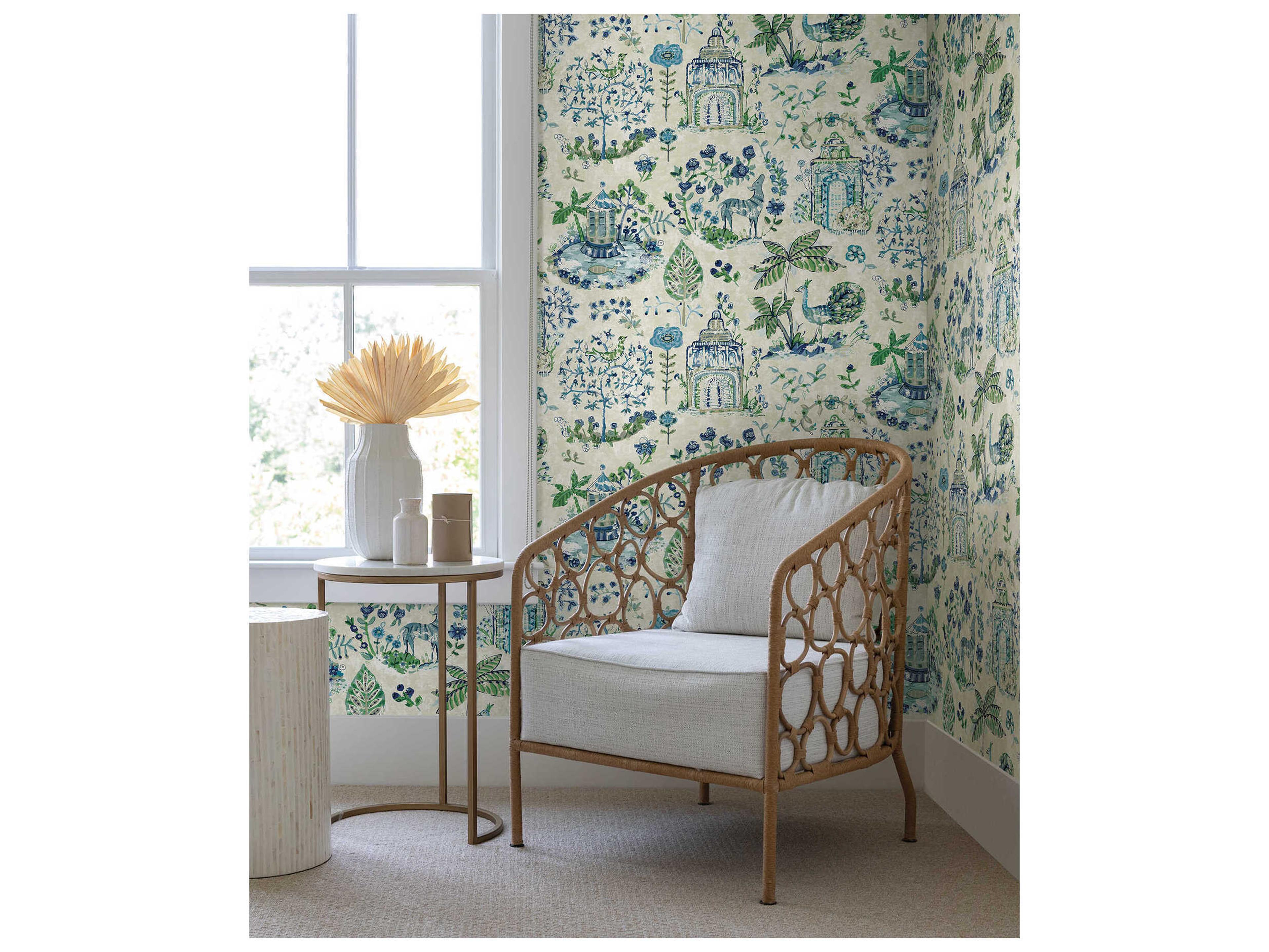 York Wallcoverings Antonina Vella Sapphire Garden Dreams Wallpaper