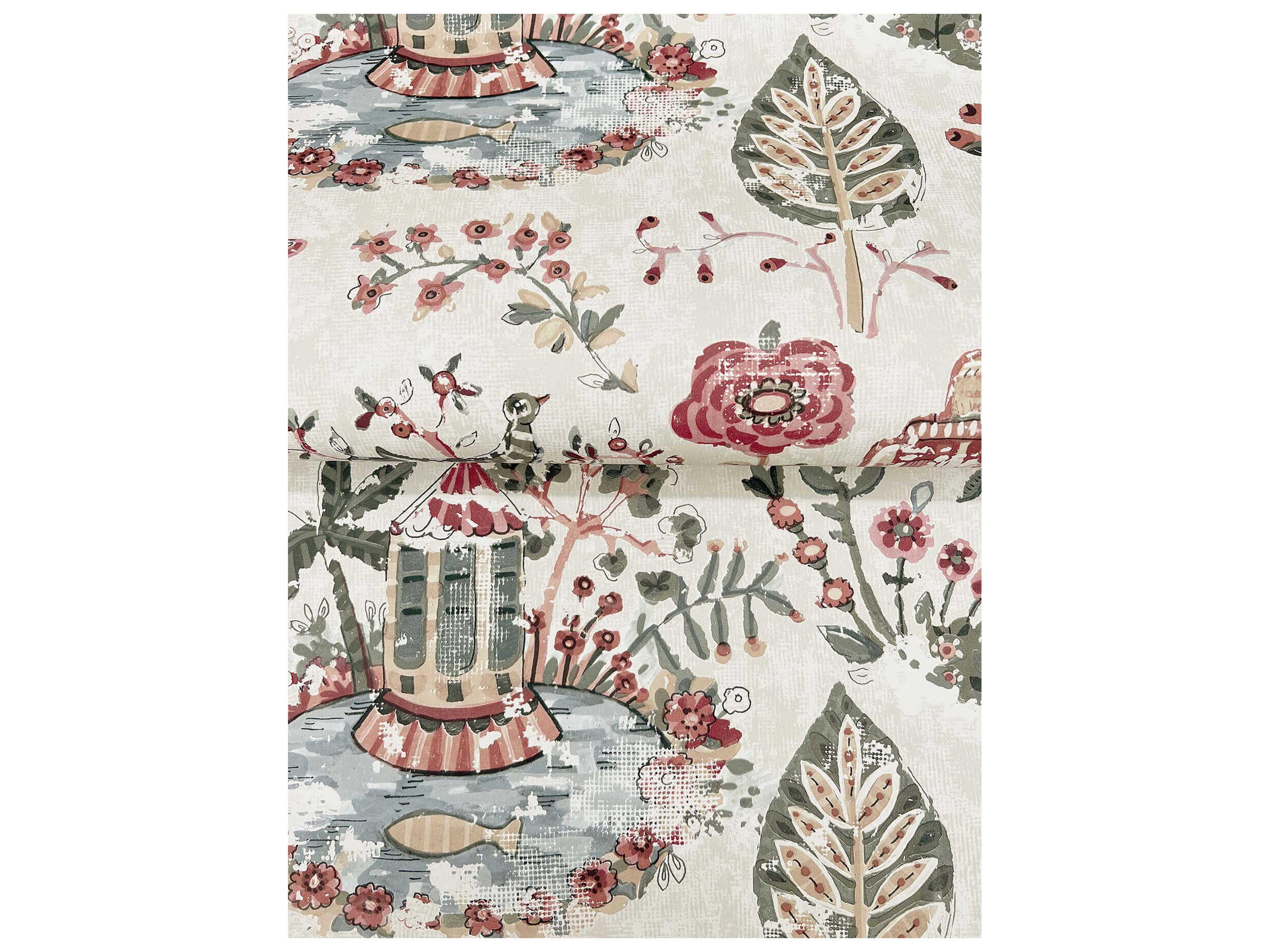 York Wallcoverings Antonina Vella Merlot Garden Dreams Wallpaper