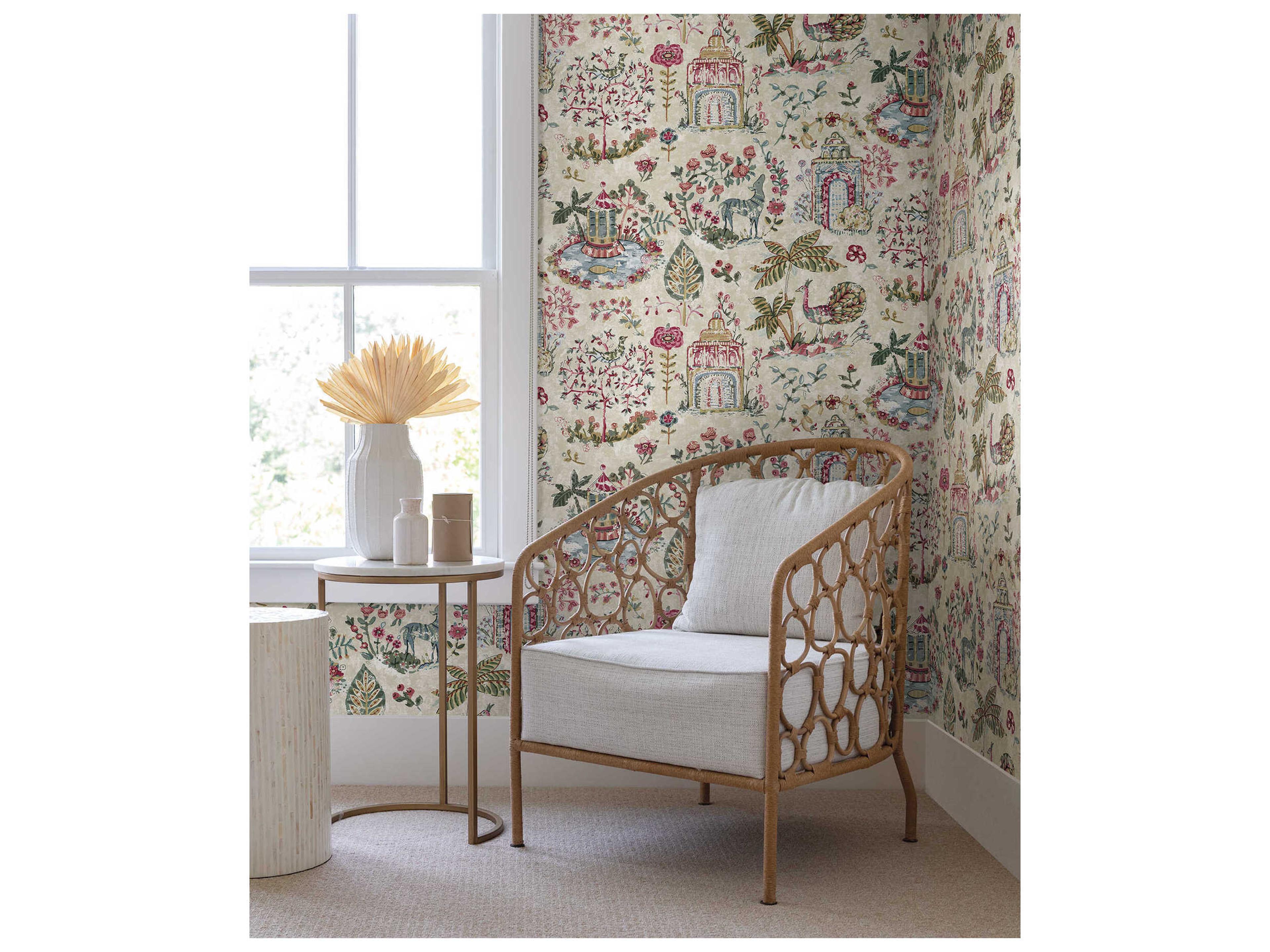 York Wallcoverings Antonina Vella Merlot Garden Dreams Wallpaper