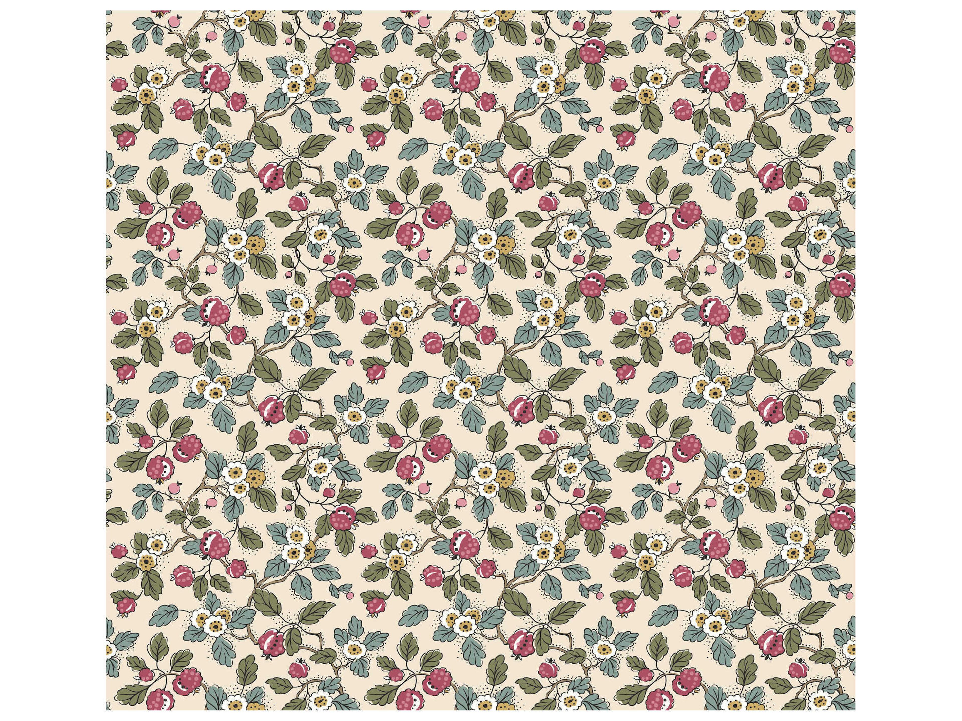 Antonina Vella Merlot Berry Vines Wallpaper