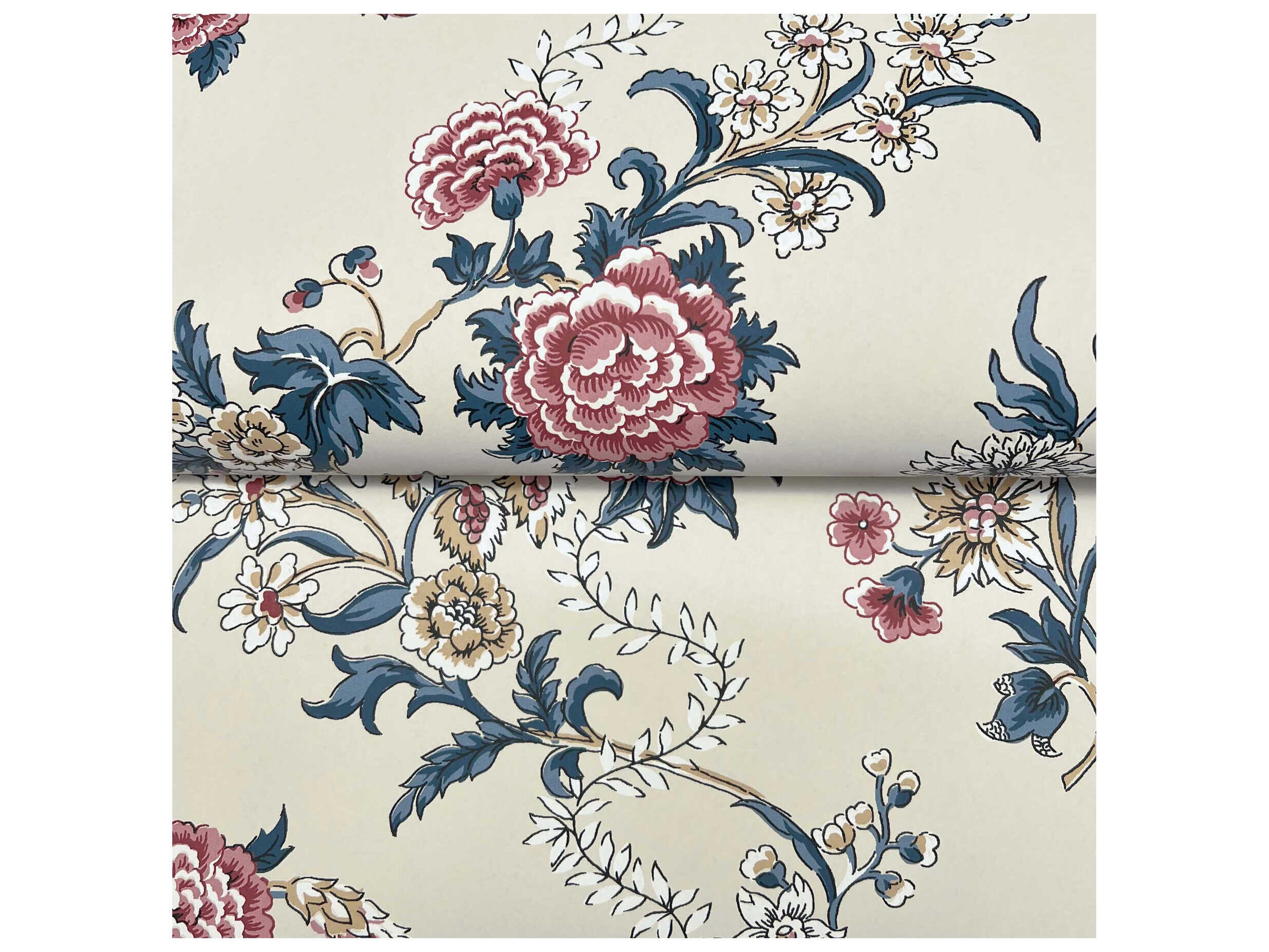 York Wallcoverings Antonina Vella Rose Floral Trail Wallpaper