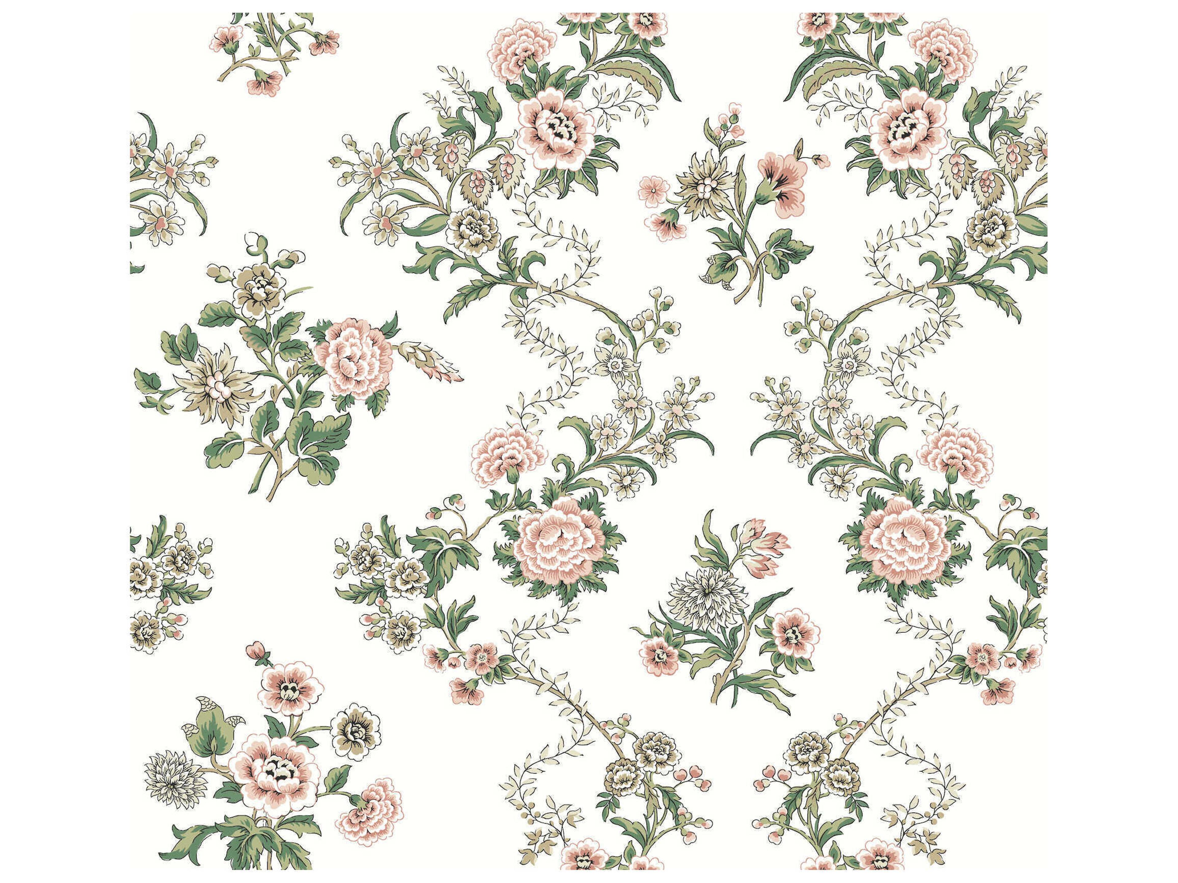 Antonina Vella Blush Floral Trail Wallpaper