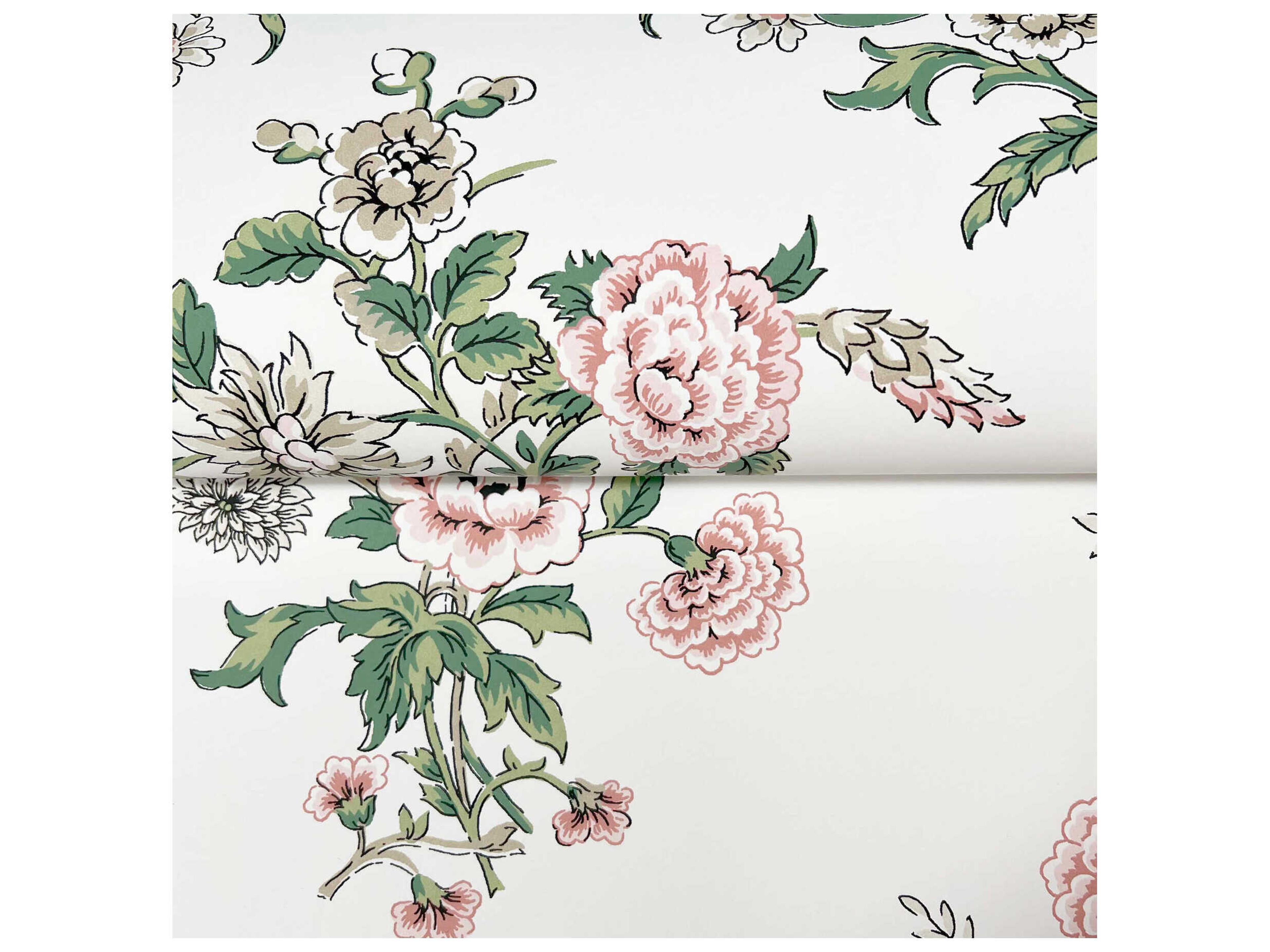 York Wallcoverings Antonina Vella Blush Floral Trail Wallpaper