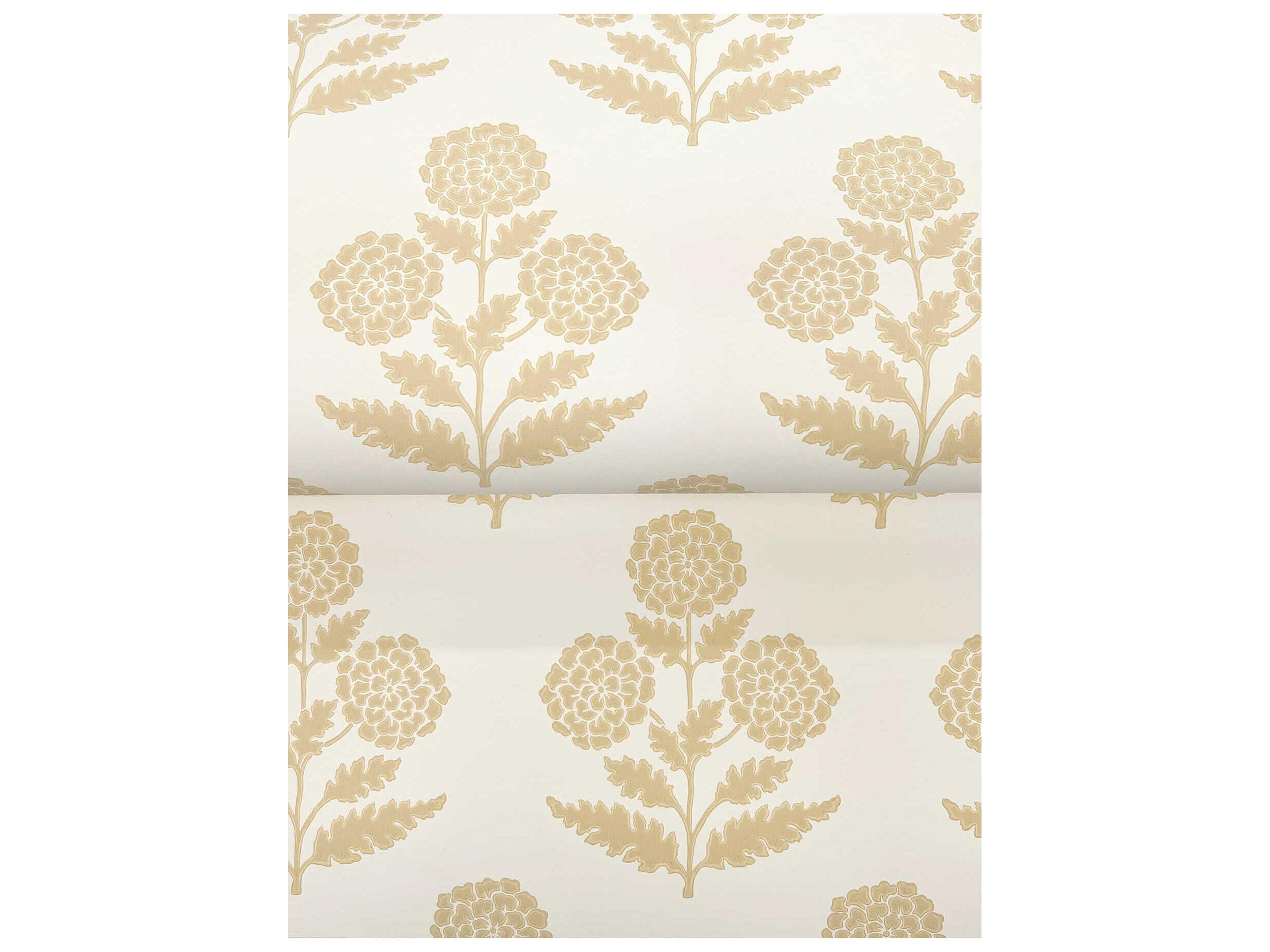York Wallcoverings Antonina Vella Butter Marigolds Wallpaper
