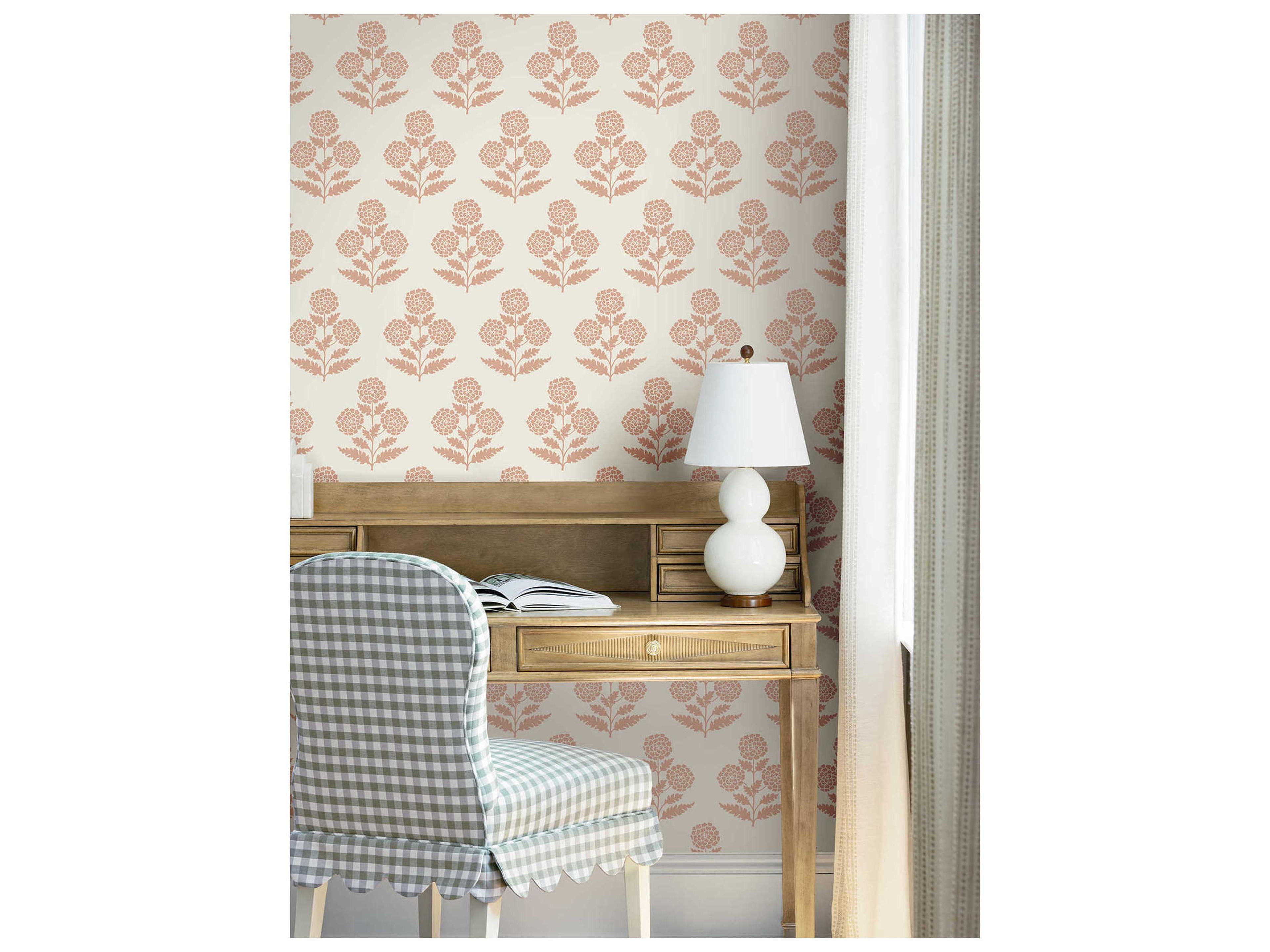 York Wallcoverings Antonina Vella Rose Marigolds Wallpaper
