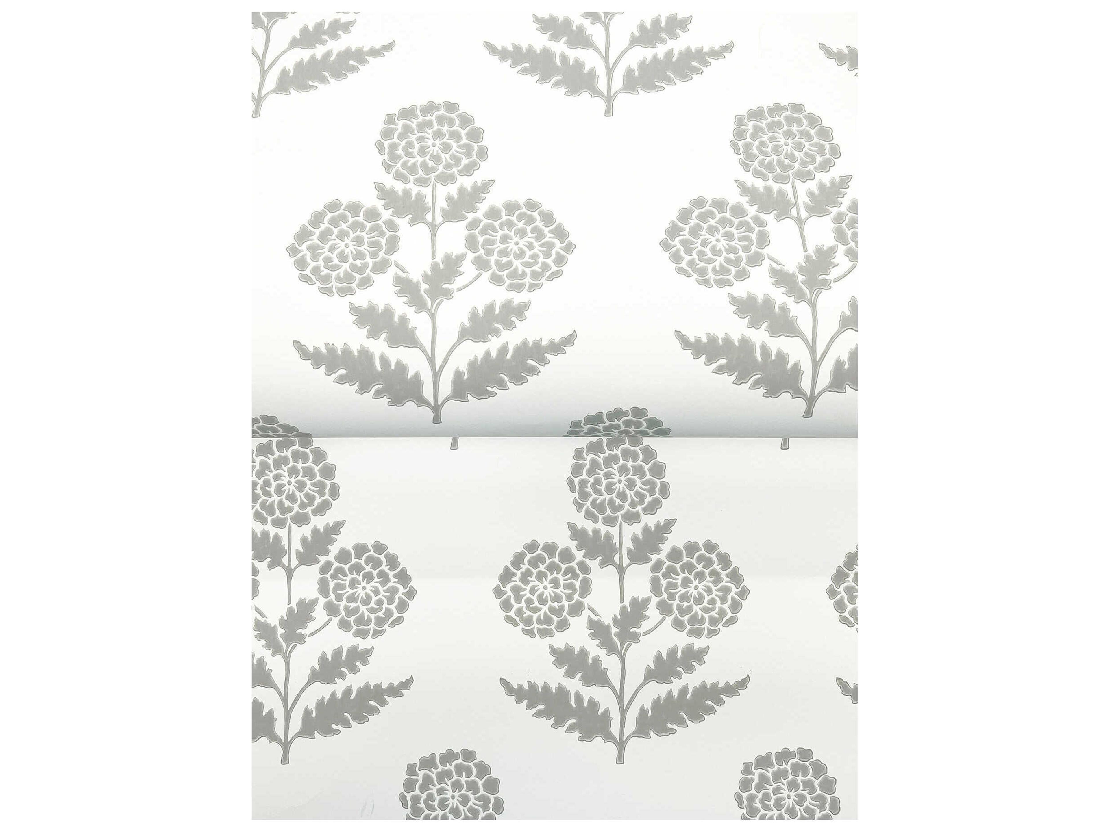 York Wallcoverings Antonina Vella Grey Marigolds Wallpaper