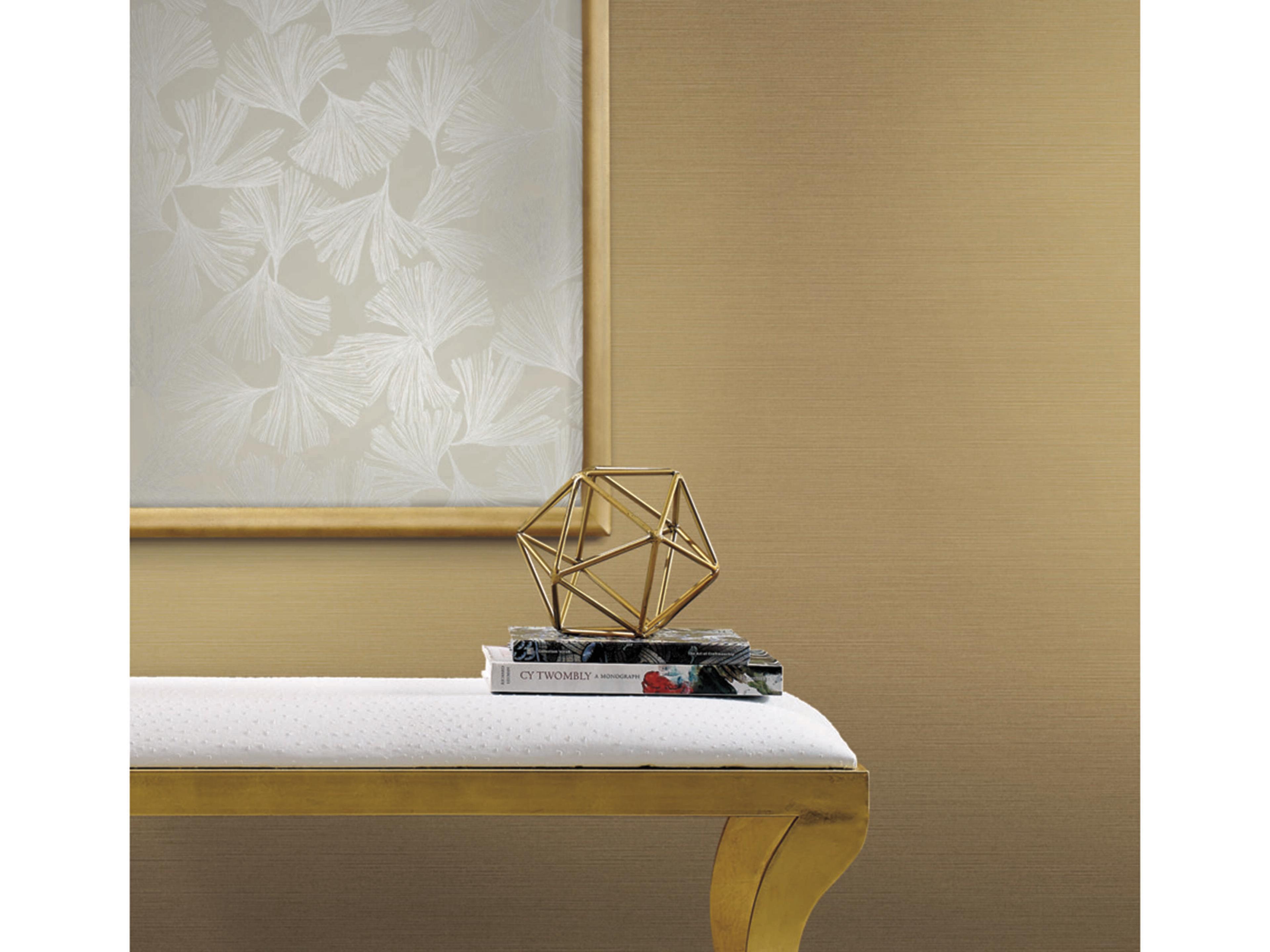 York Wallcoverings Grasscloth Resource Library Light Gold Shining Sisal Wallpaper