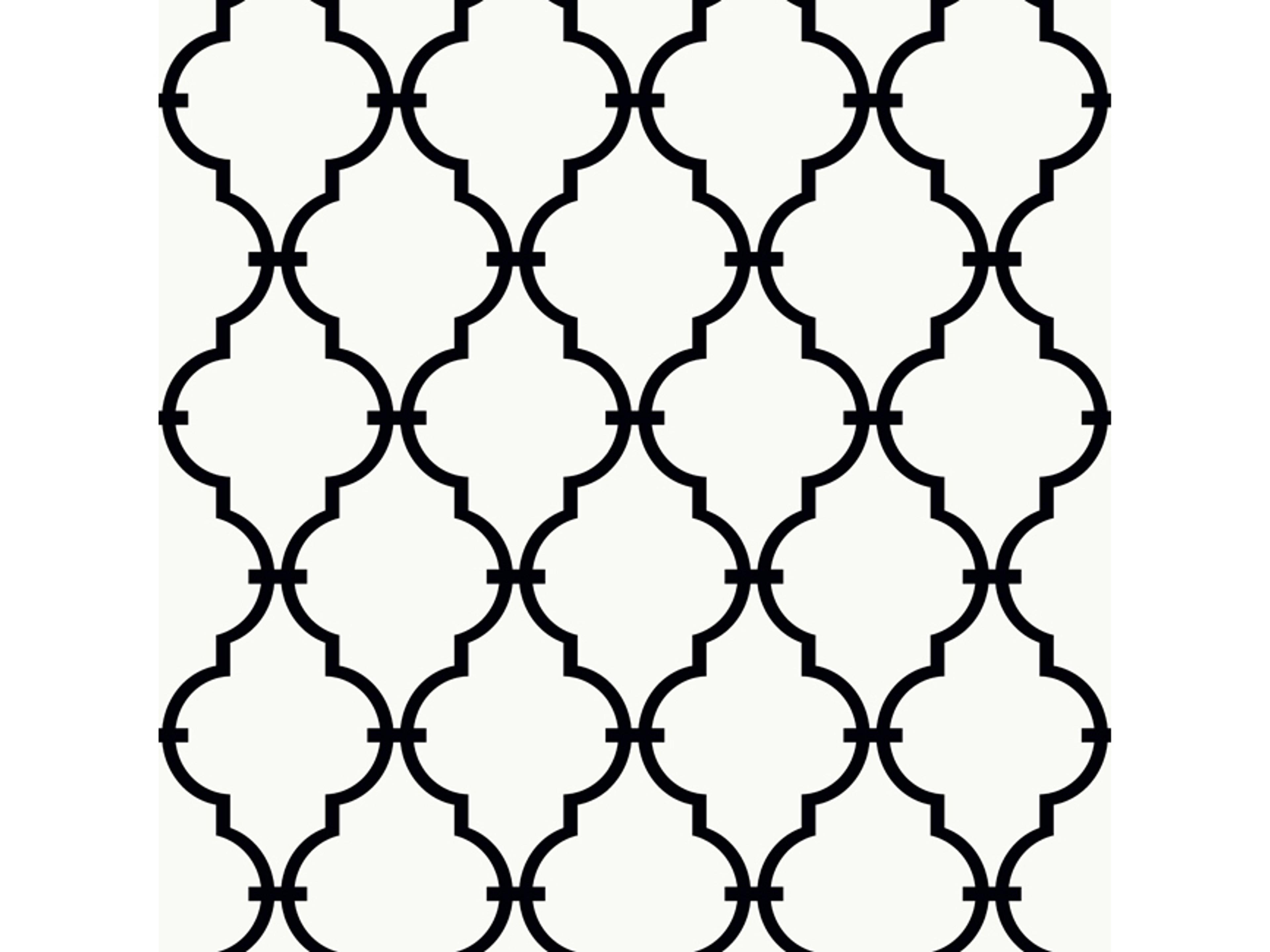 IBC 4 Black White, III Black Modern Trellis Wallpaper
