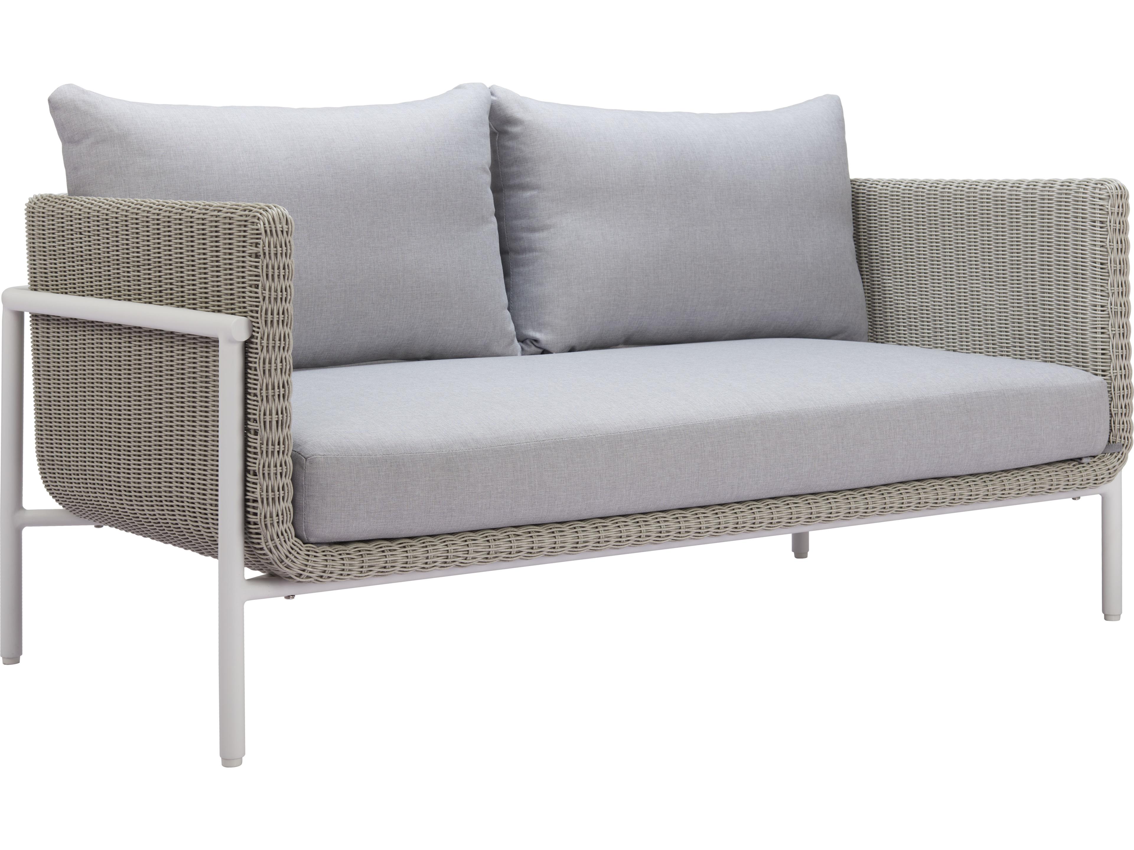 Frais Gray Aluminum Cushion Loveseat