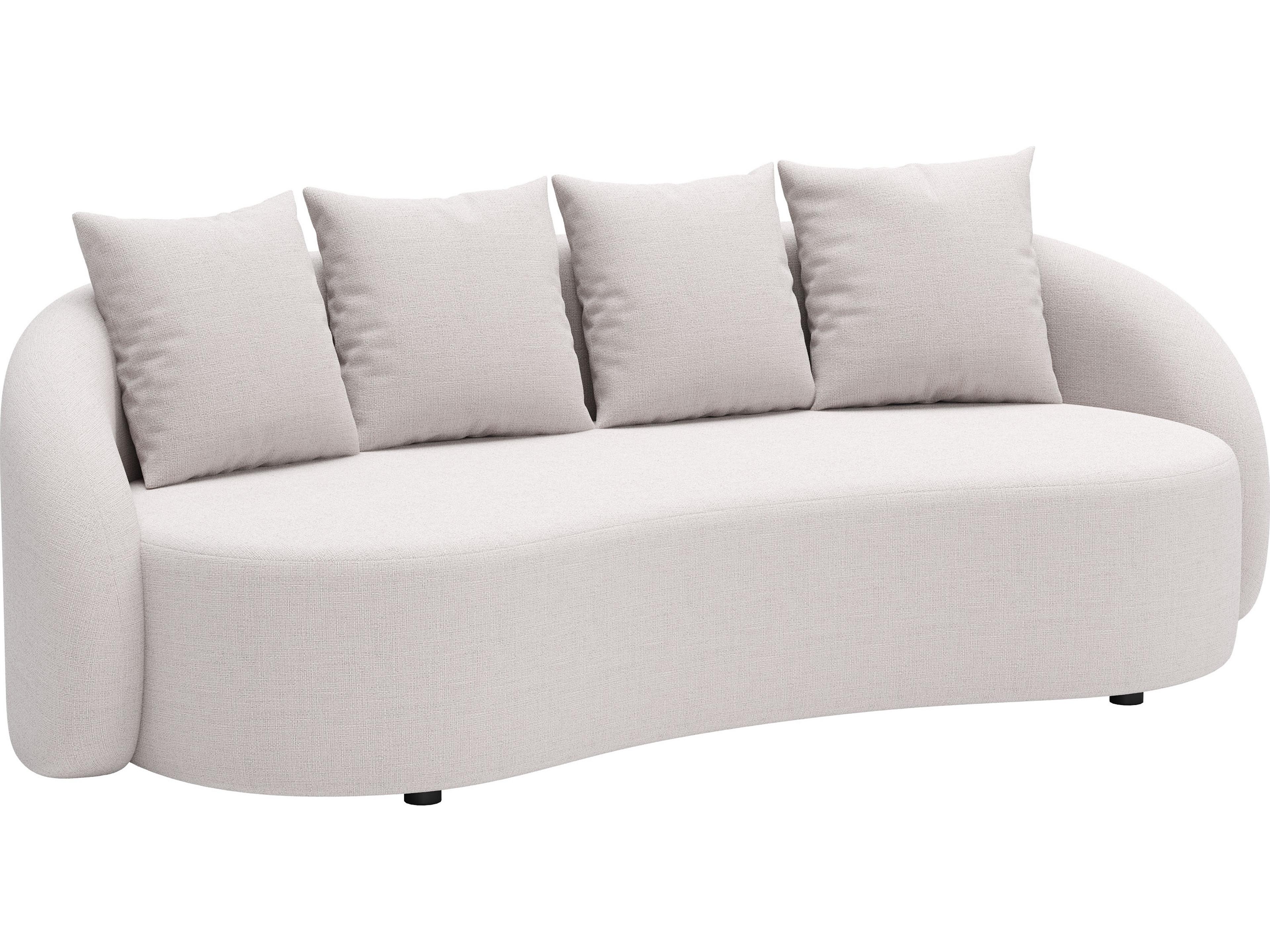 Sunny Isles Beige Aluminum Cushion Sofa