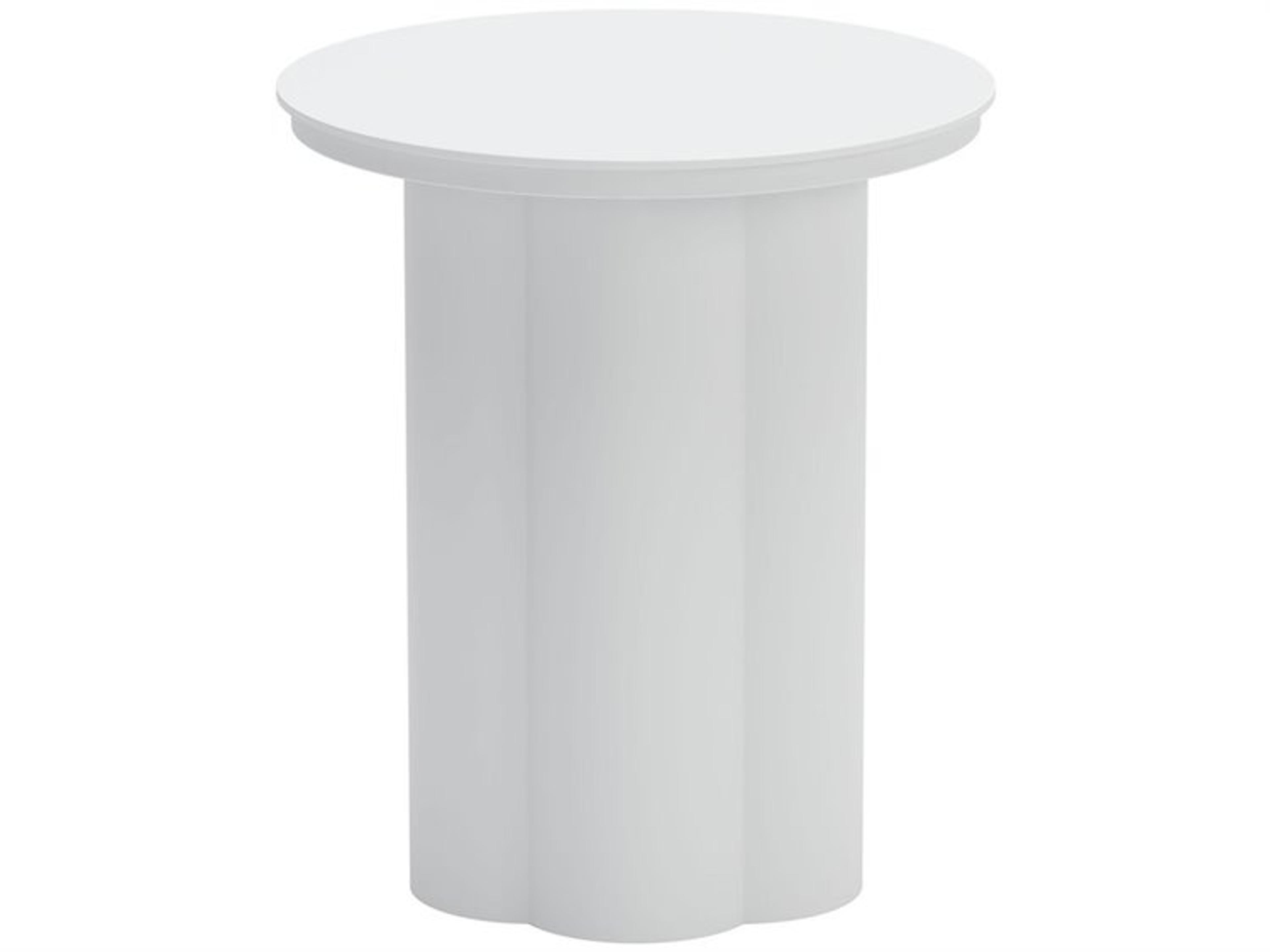 Kogur White Aluminum Round End Table