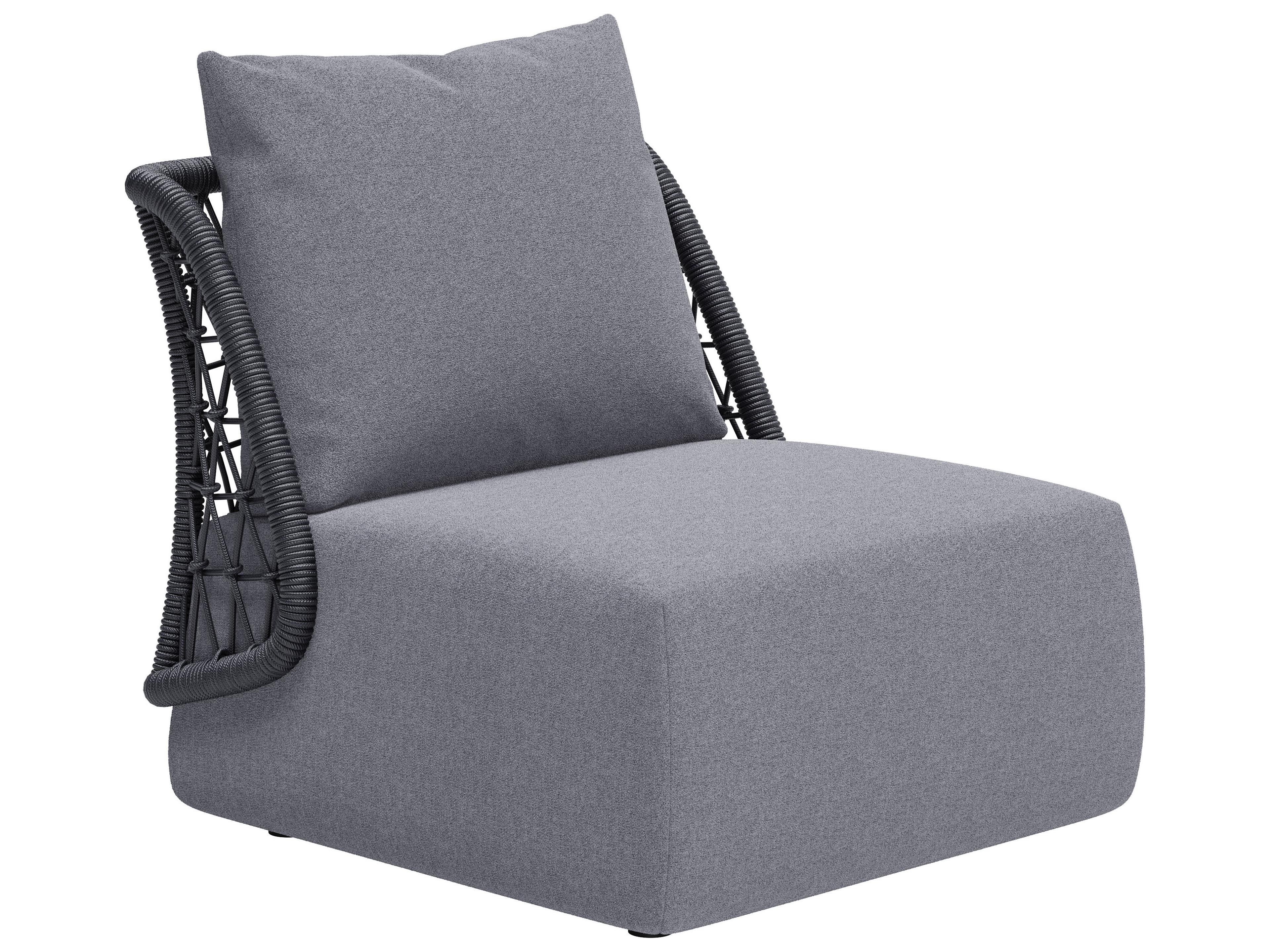 Mekan Gray Fabric Cushion Lounge Chair