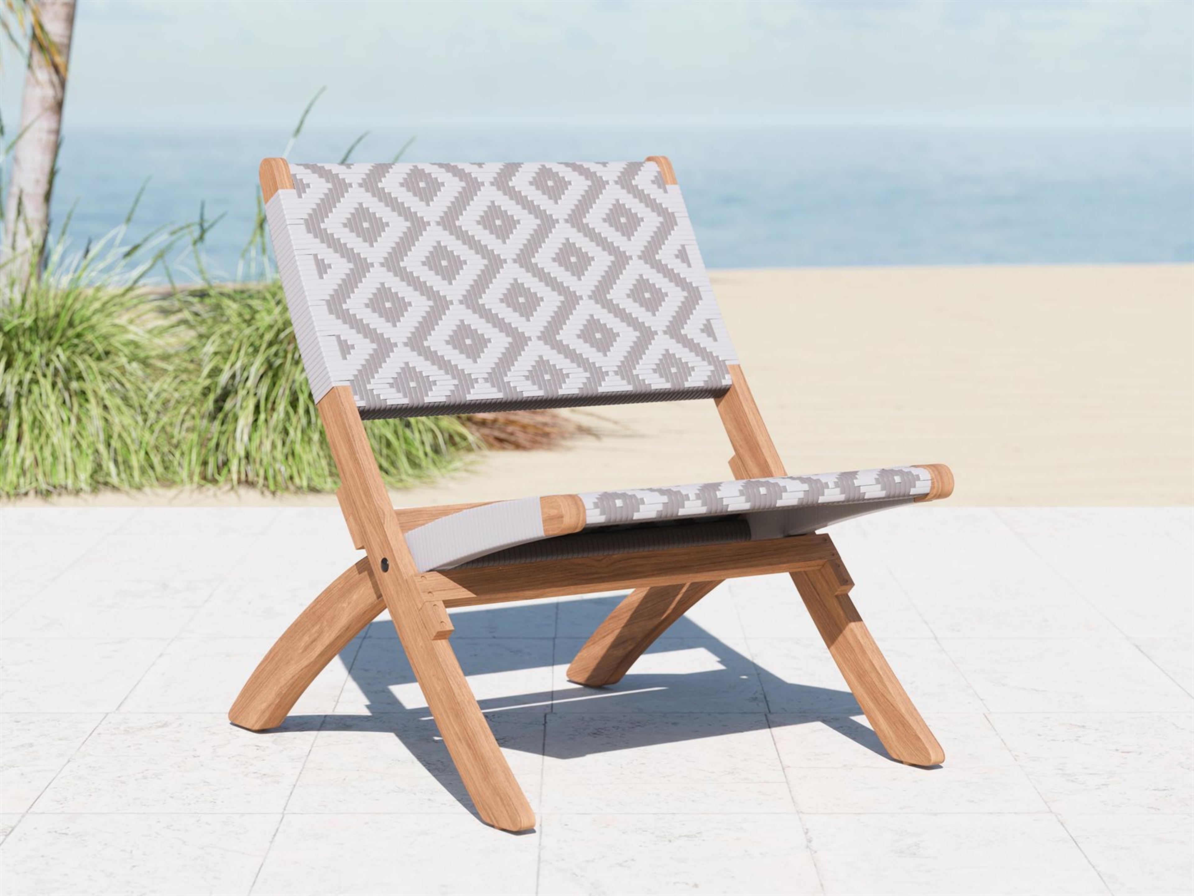 Zuo Outdoor Tide Multicolor Wood Wicker Lounge Chair