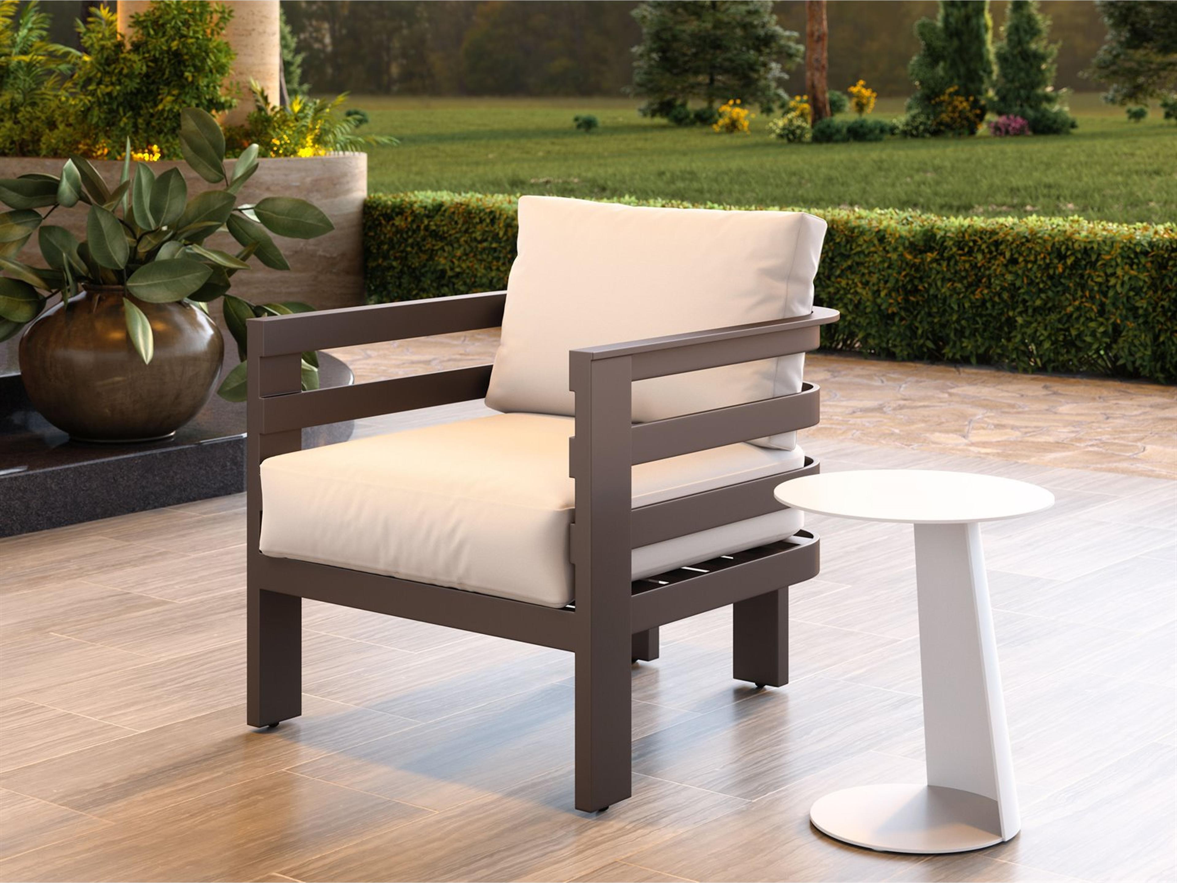 Zuo Outdoor Bal Harbor White Aluminum Cushion Lounge Chair