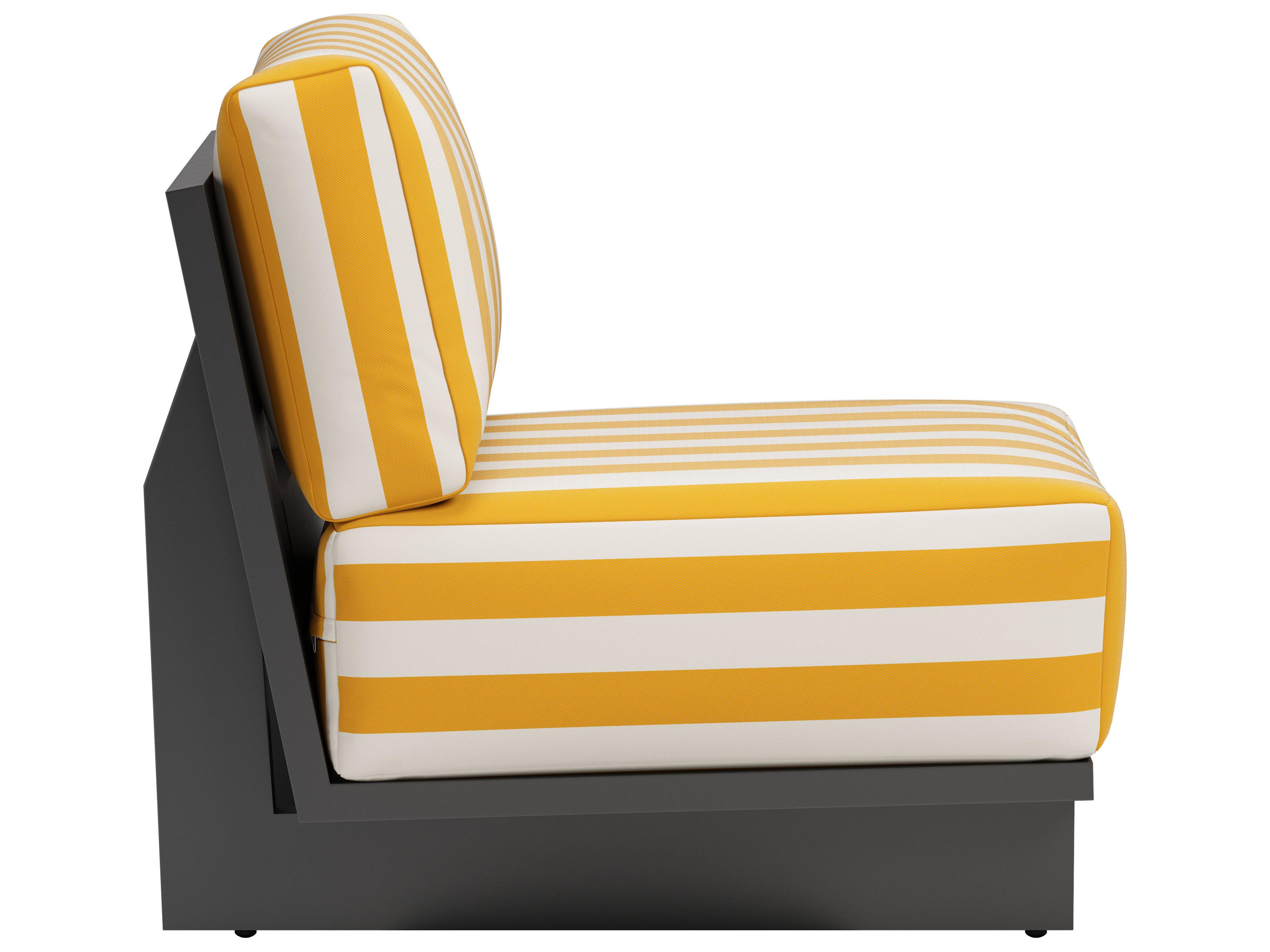 Zuo Outdoor Shoreline Yellow Aluminum Cushion Lounge Chair