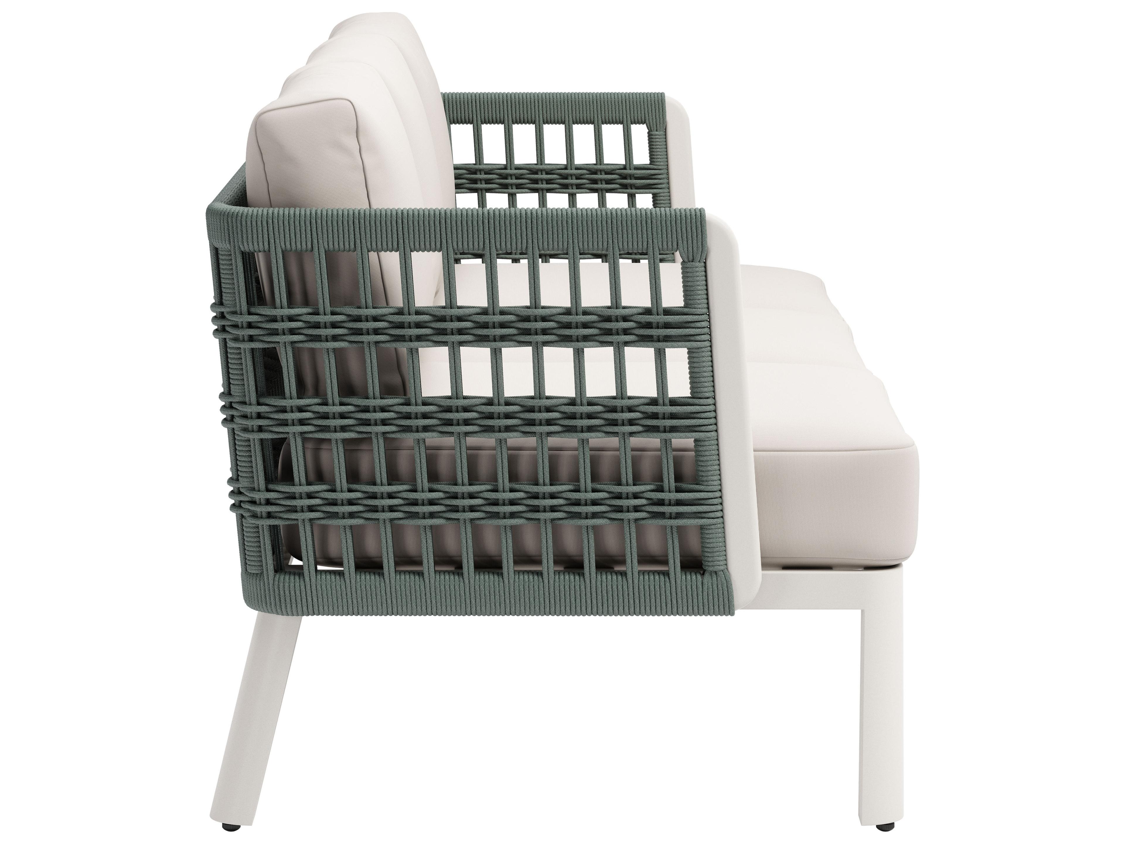 Zuo Outdoor Bridgehampton White Aluminum Cushion Sofa
