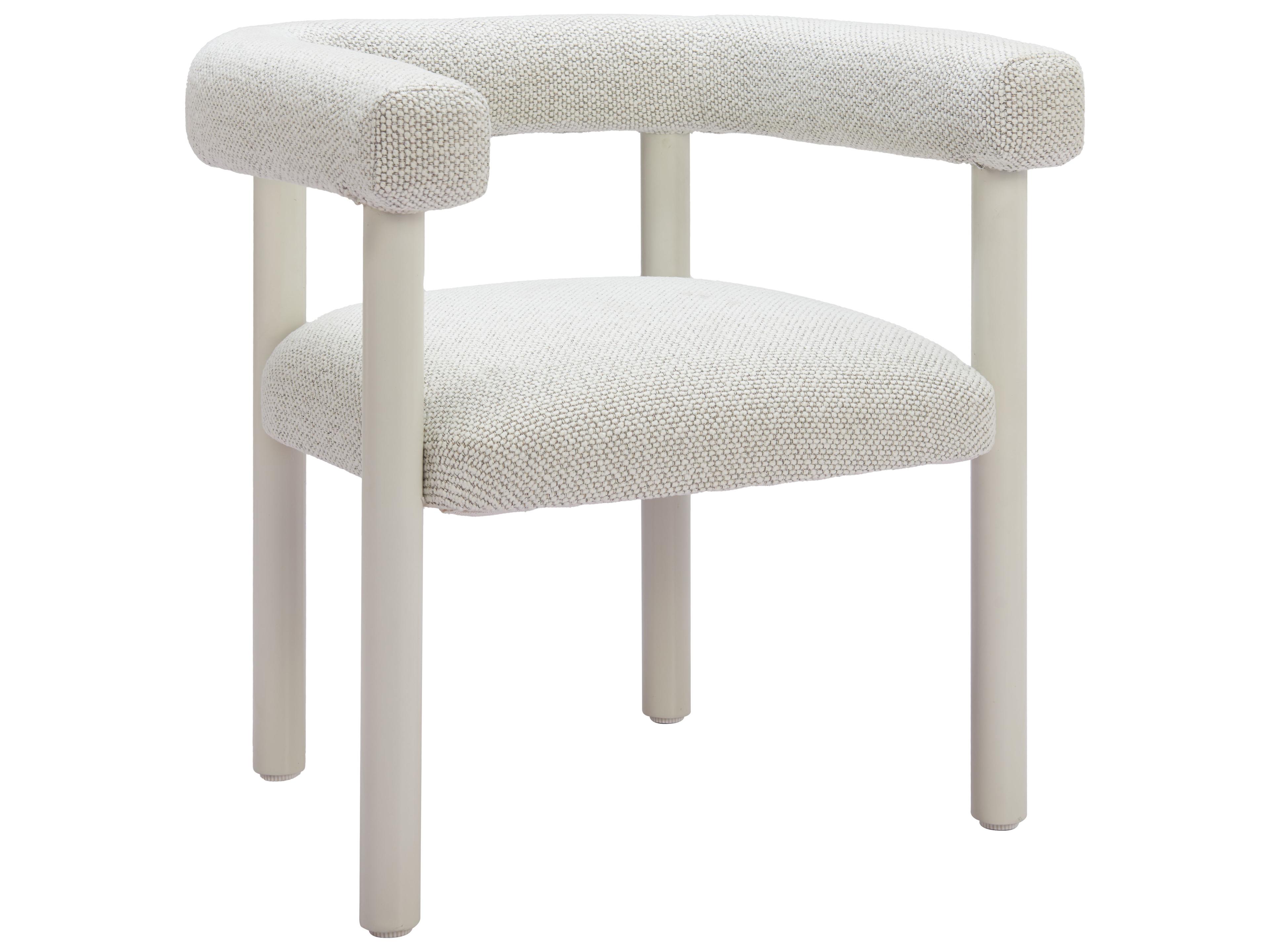 Sunbath White Aluminum Cushion Dining Chair, Set of 2