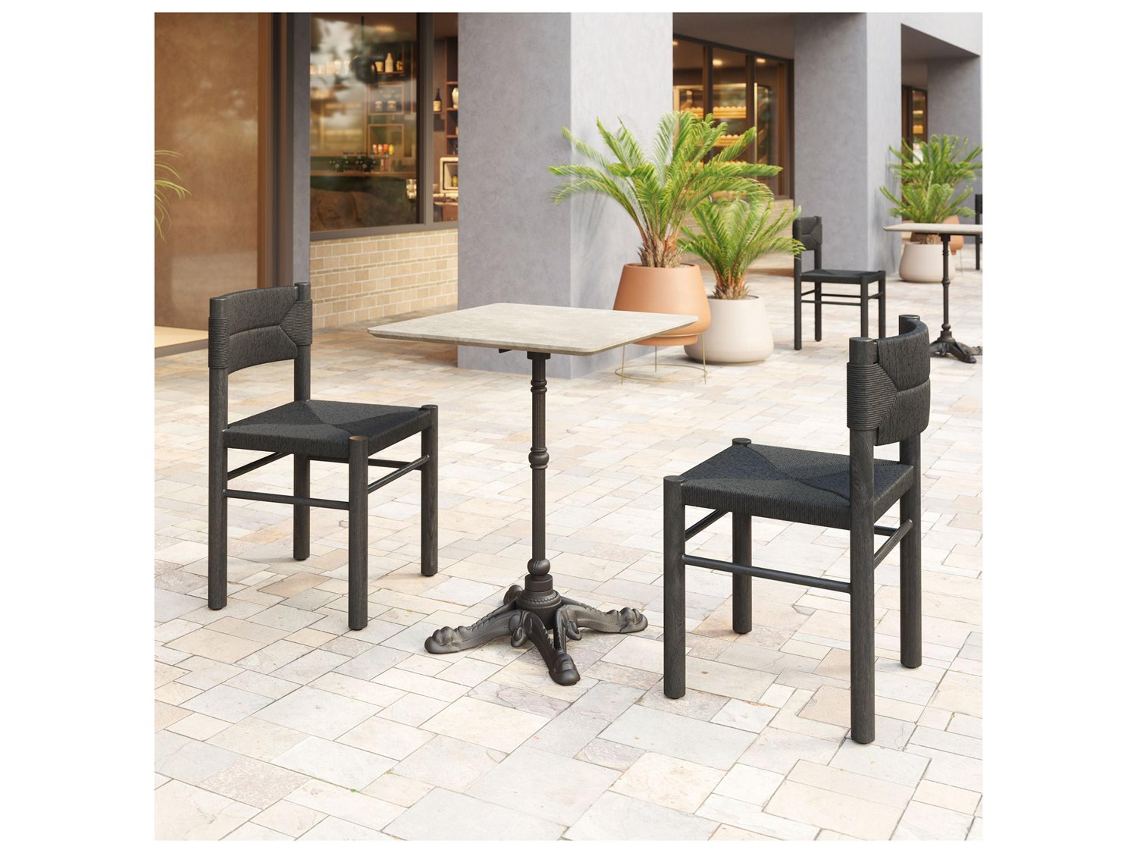 Zuo Outdoor Alfresco Gray Cast Aluminum Square Dining Table
