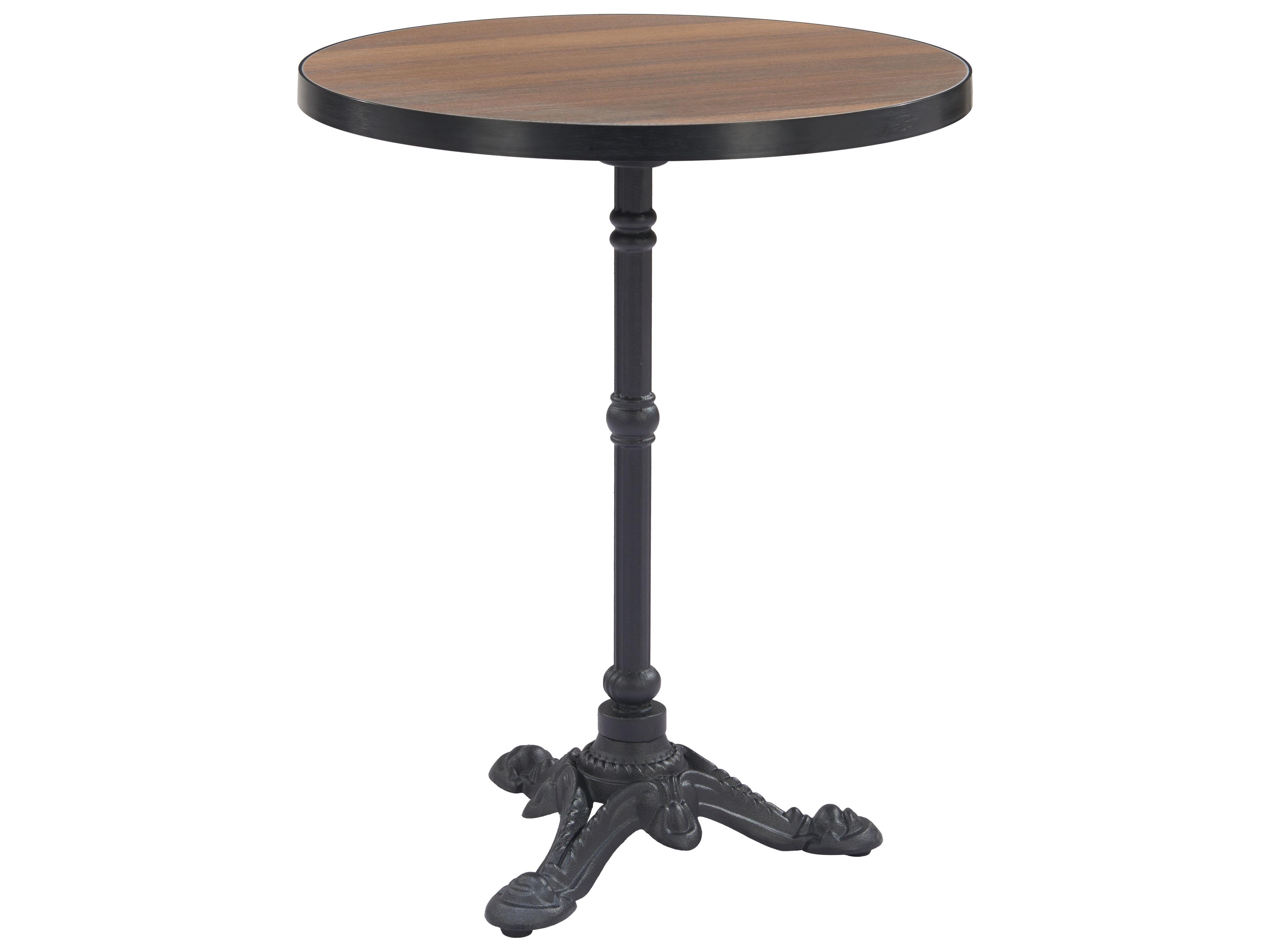 Gazebo Walnut Cast Aluminum Round Dining Table