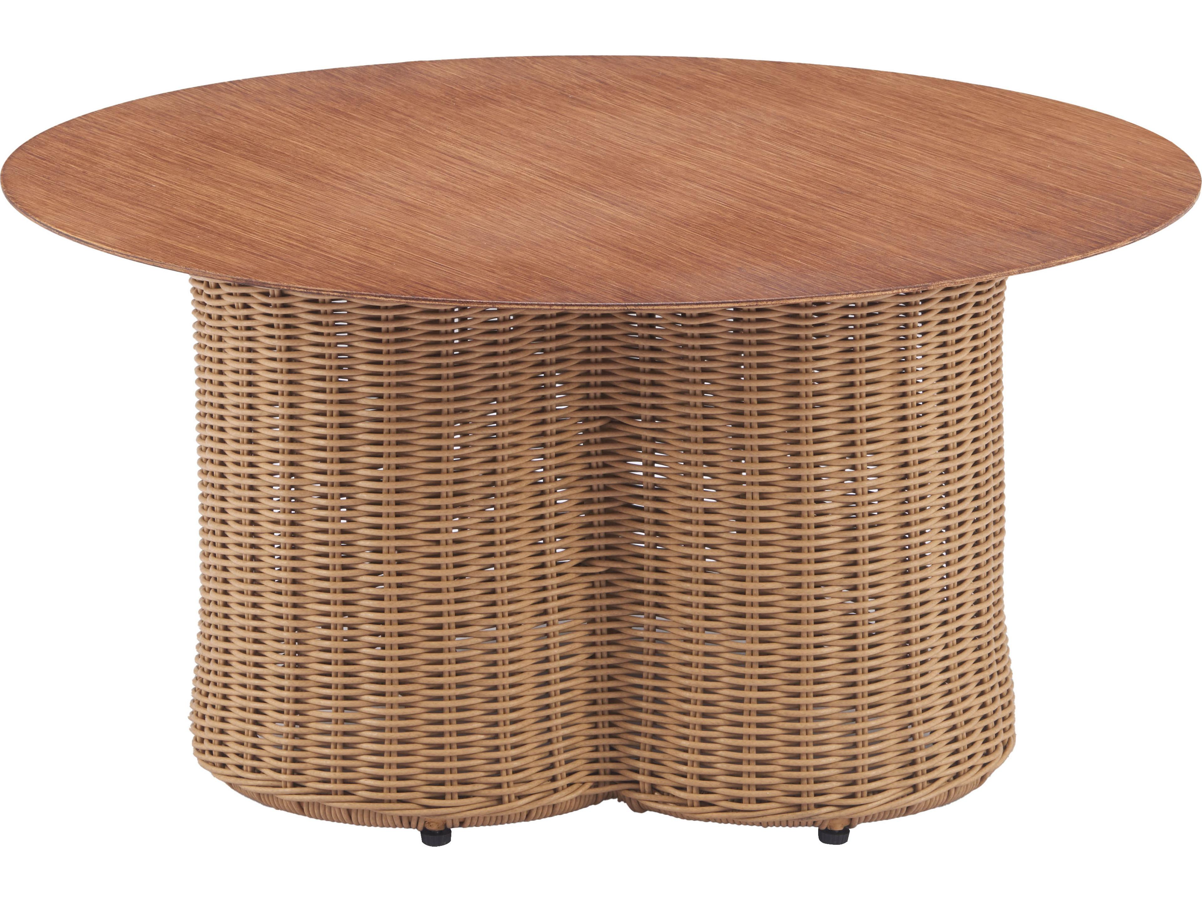 Zuo Outdoor Soka Natural Aluminum Round Coffee Table