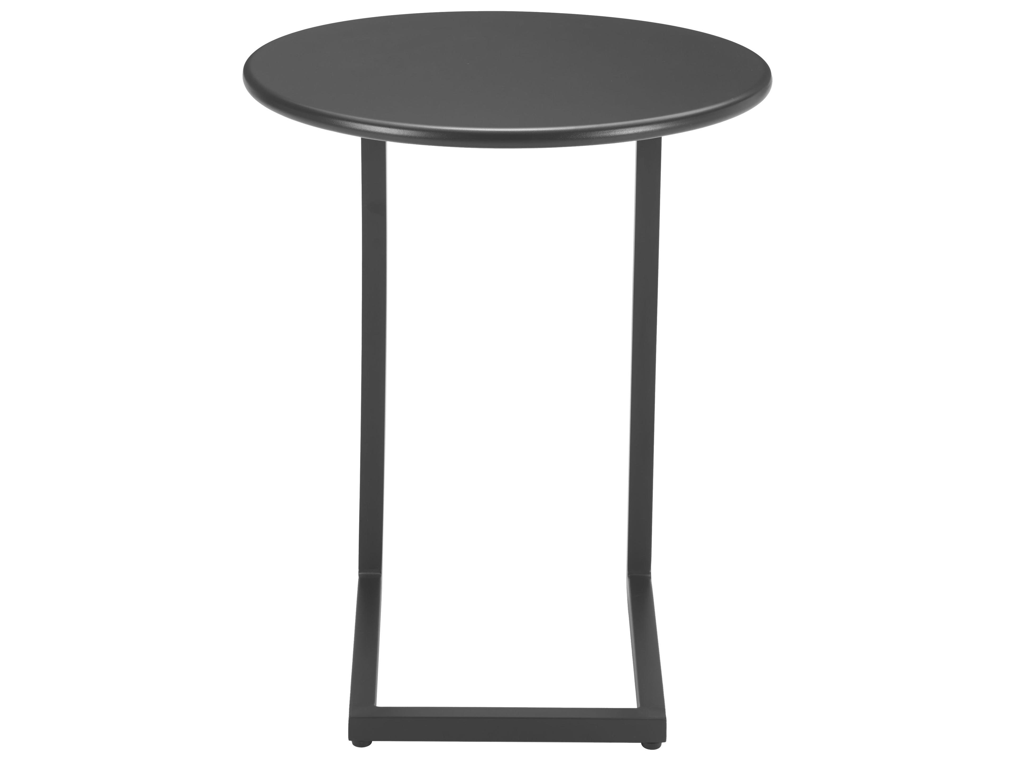Zuo Outdoor Noga Black Aluminum Round End Table