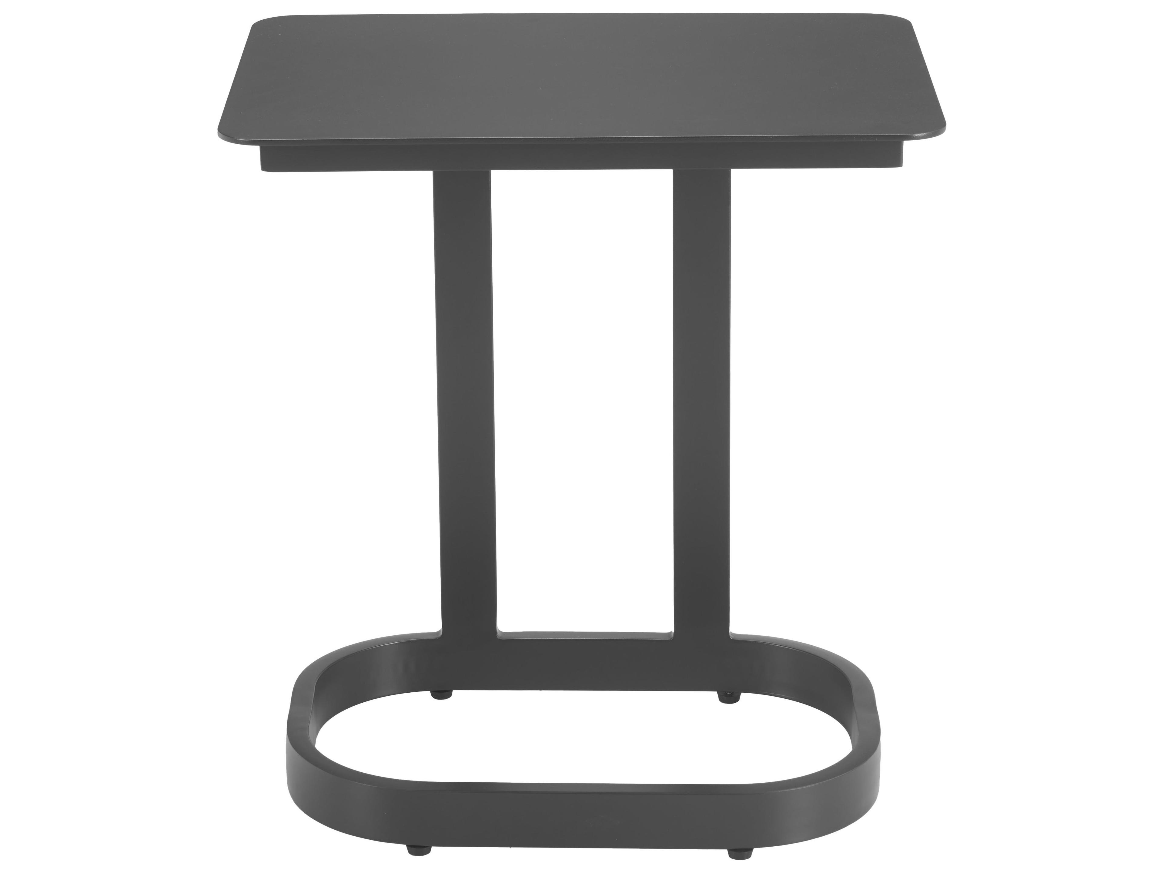 Zuo Outdoor Friss Black Aluminum Rectangular End Table