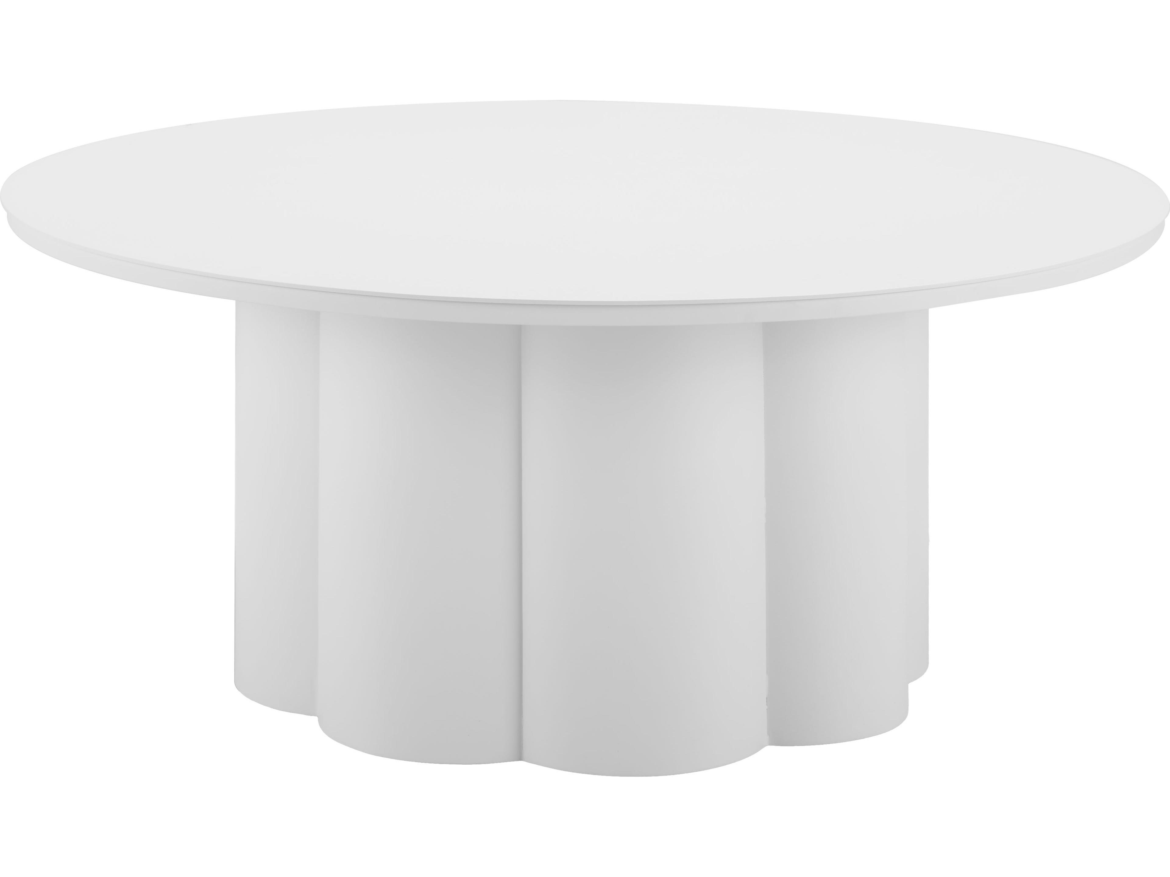 Zuo Outdoor Palmier White Aluminum Round Coffee Table