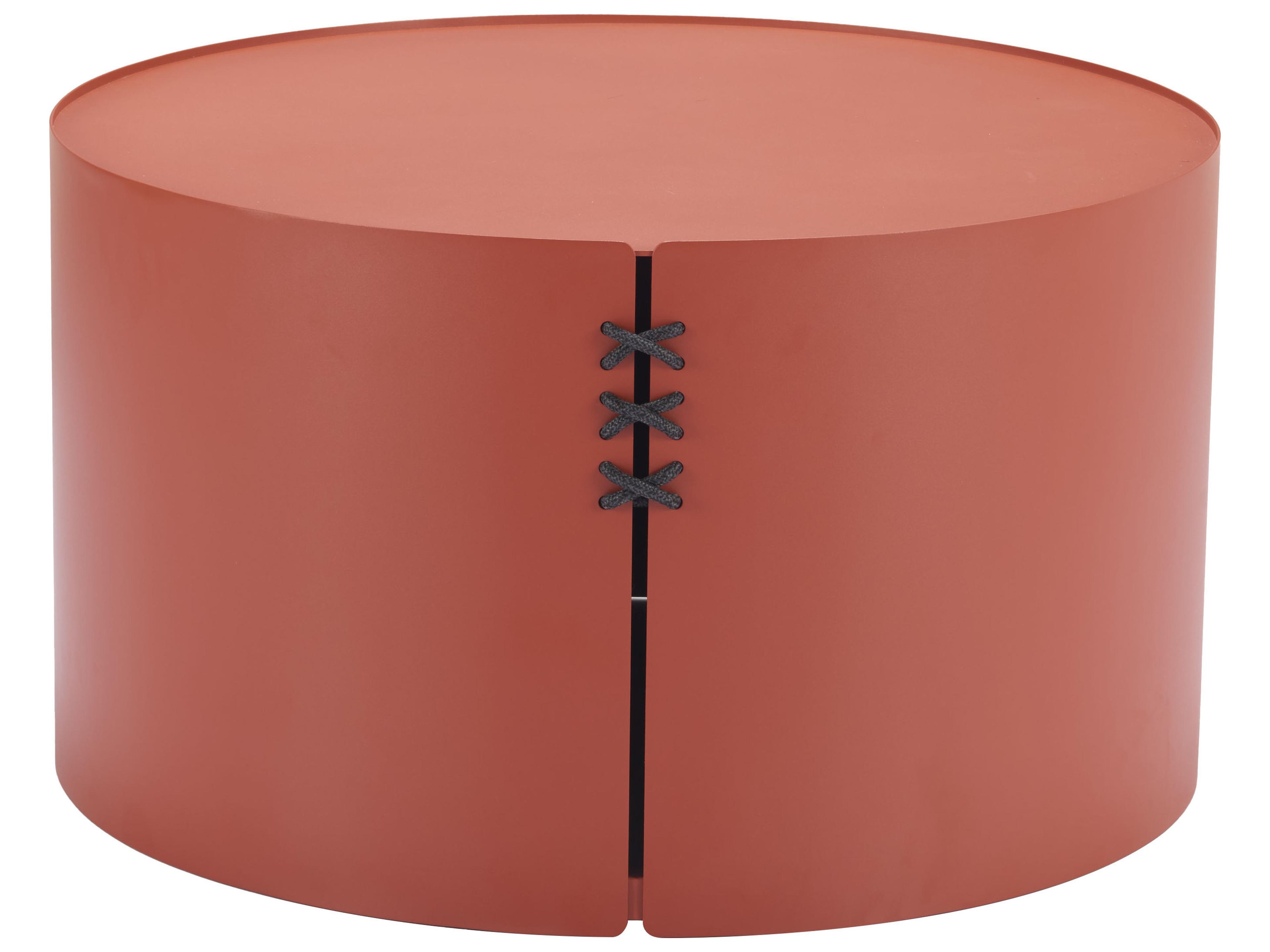 Zuo Outdoor Bayu Brown Faux Wood Round Coffee Table