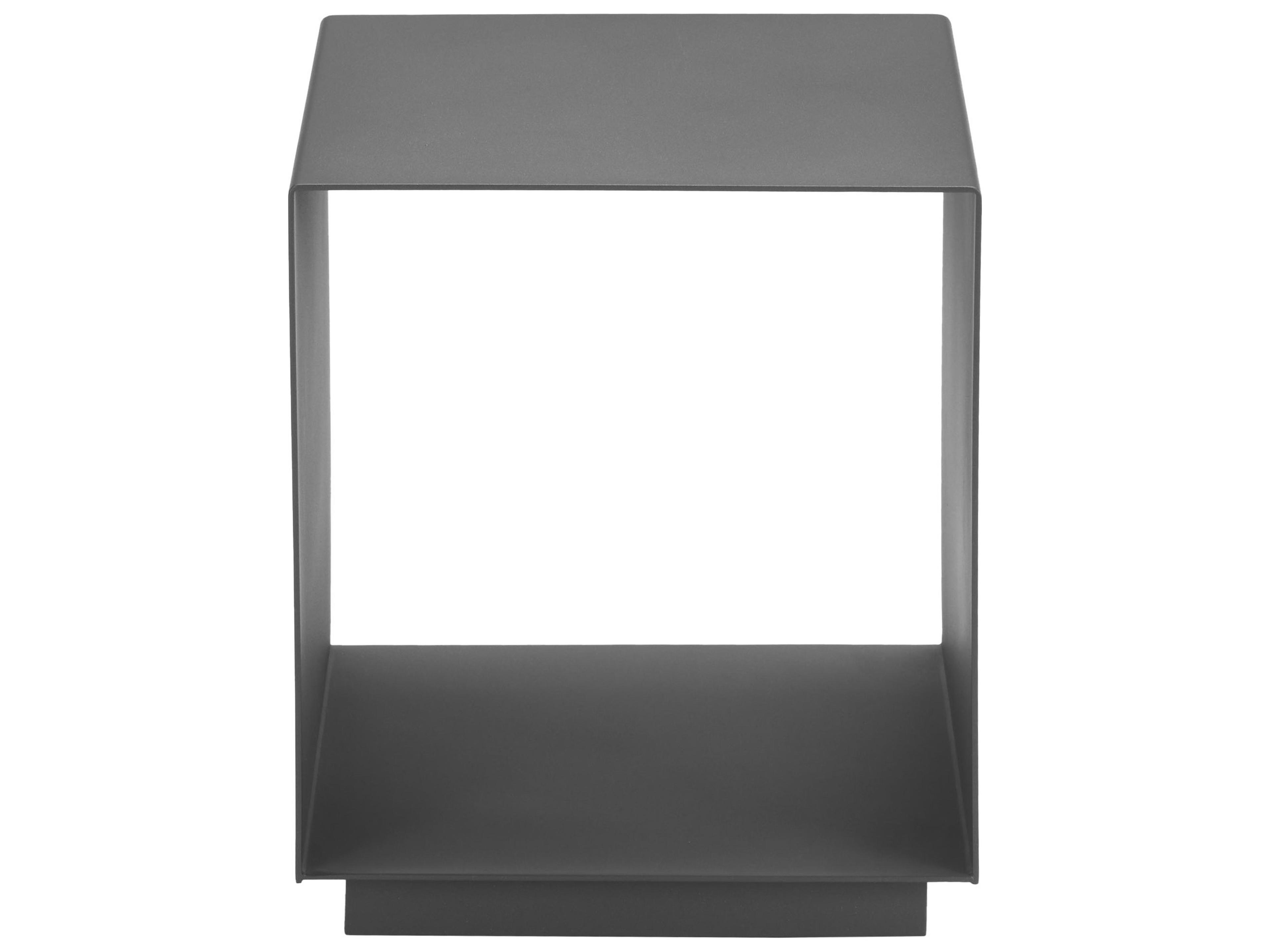 Zuo Outdoor Kokos Charcoal Aluminum Square End Table