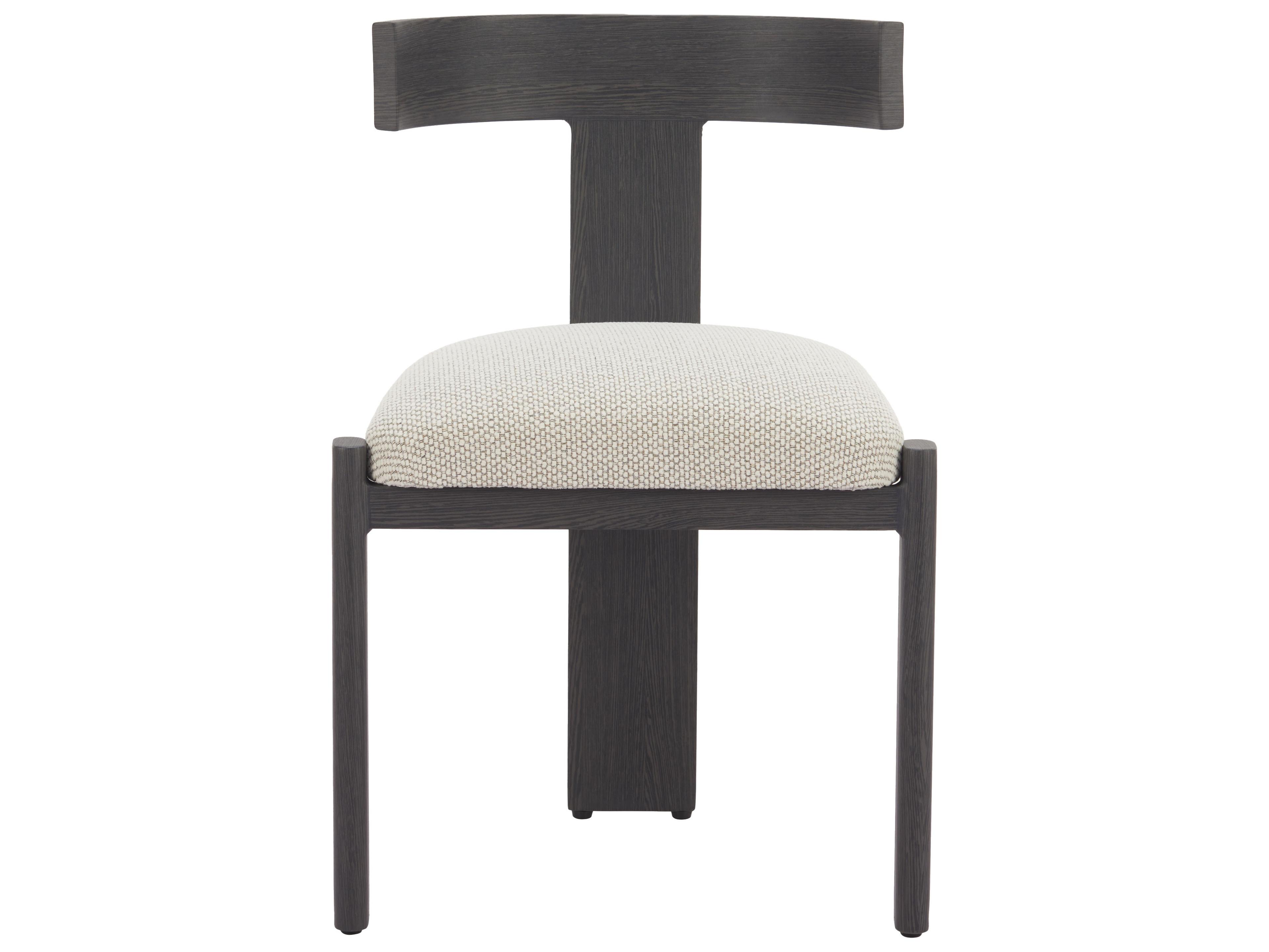Zuo Outdoor Tiana Black Beige Faux Wood Cushion Dining Chair