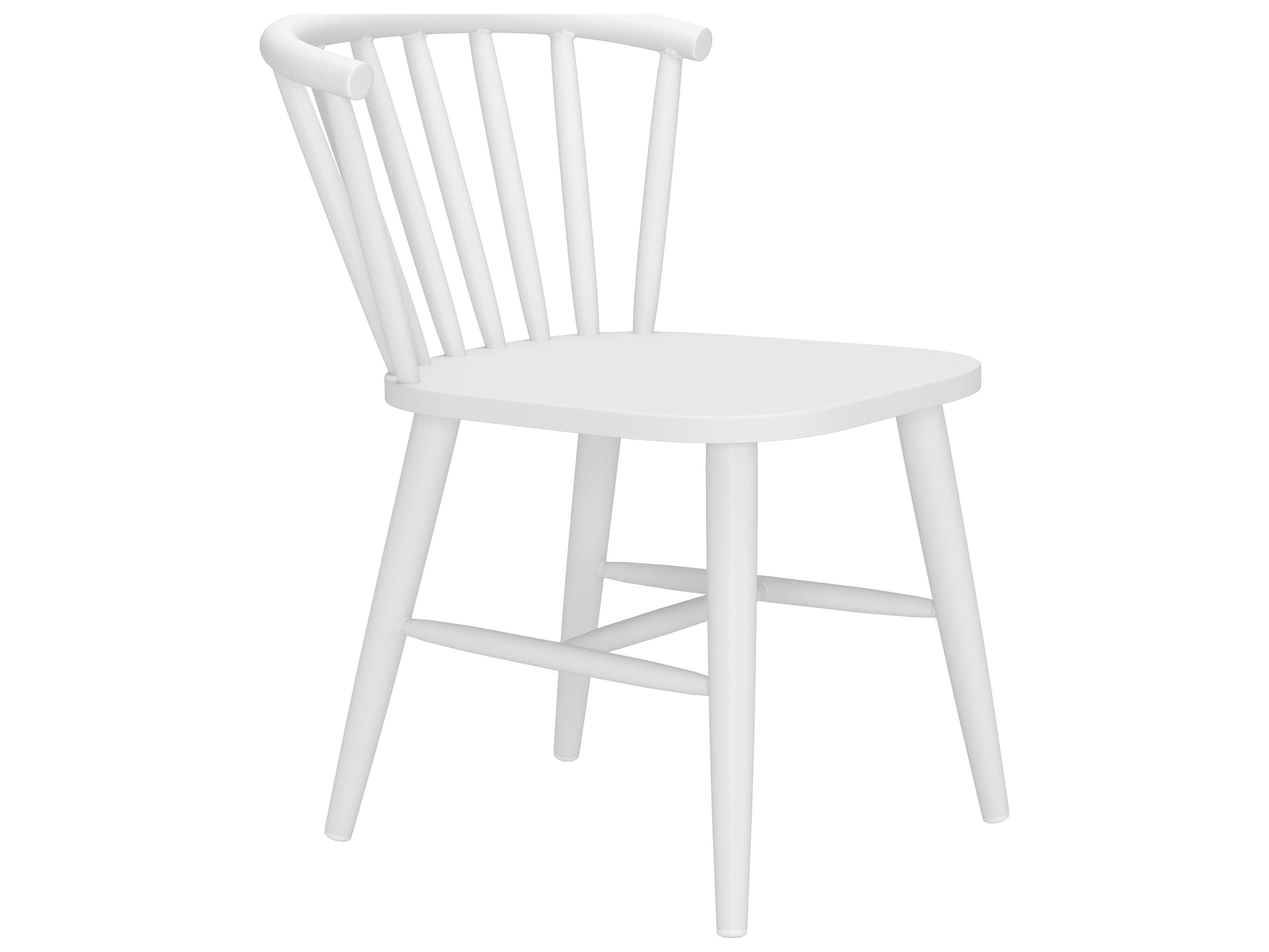 Shio White Aluminum Metal Dining Chair