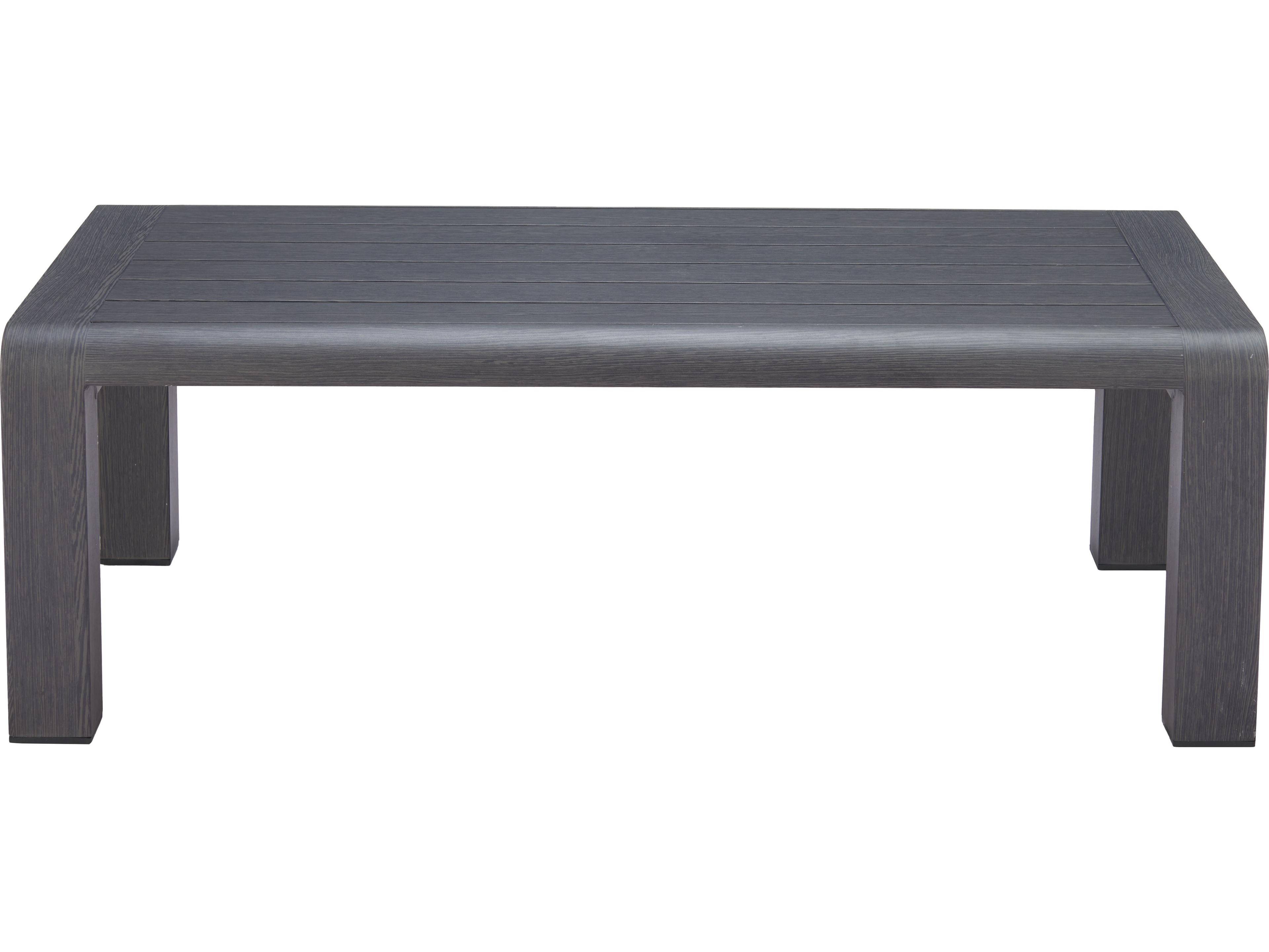 Zuo Outdoor Rolig Black Aluminum Rectangular Coffee Table