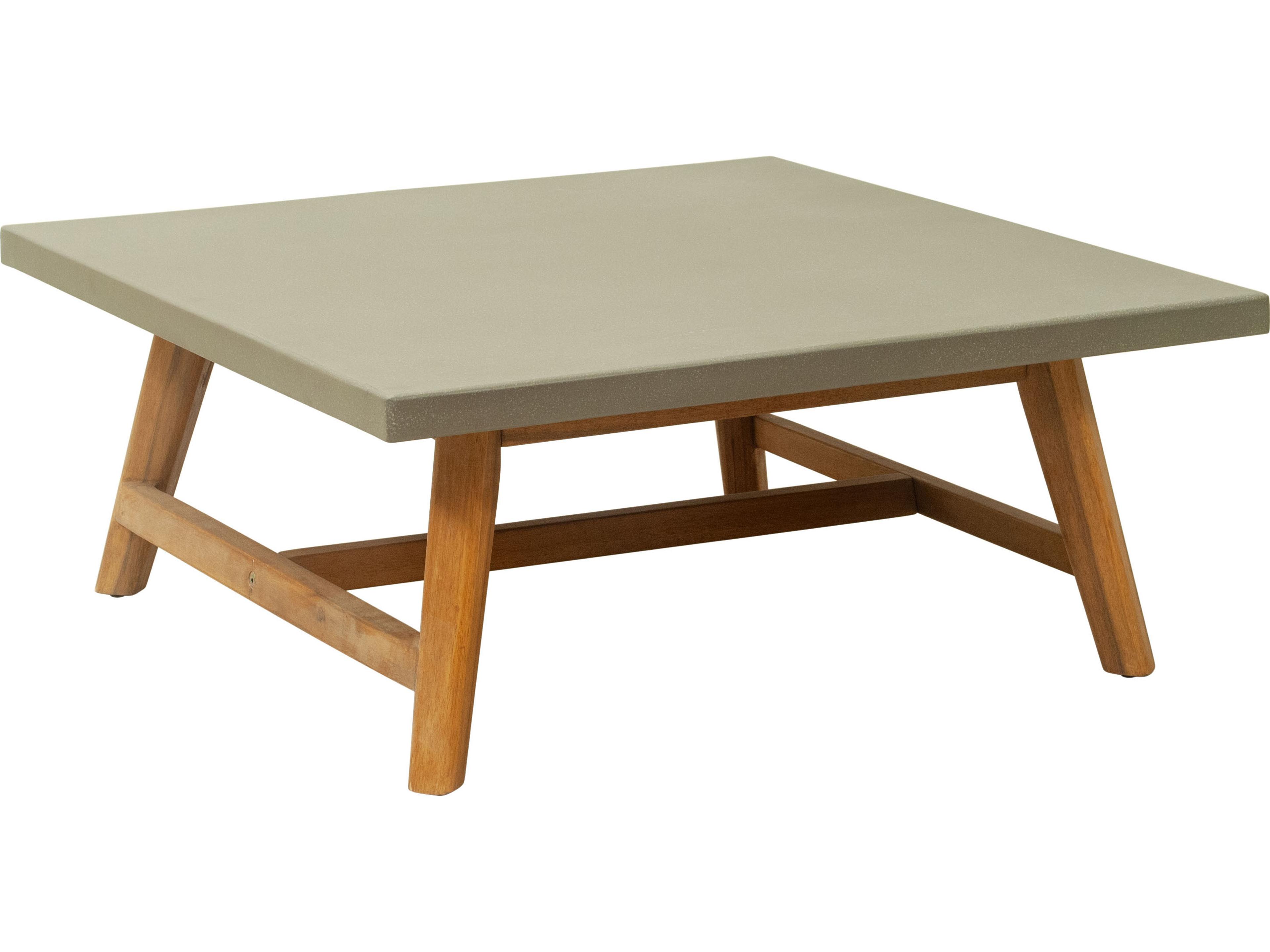 Kert Gray Wood Square Coffee Table