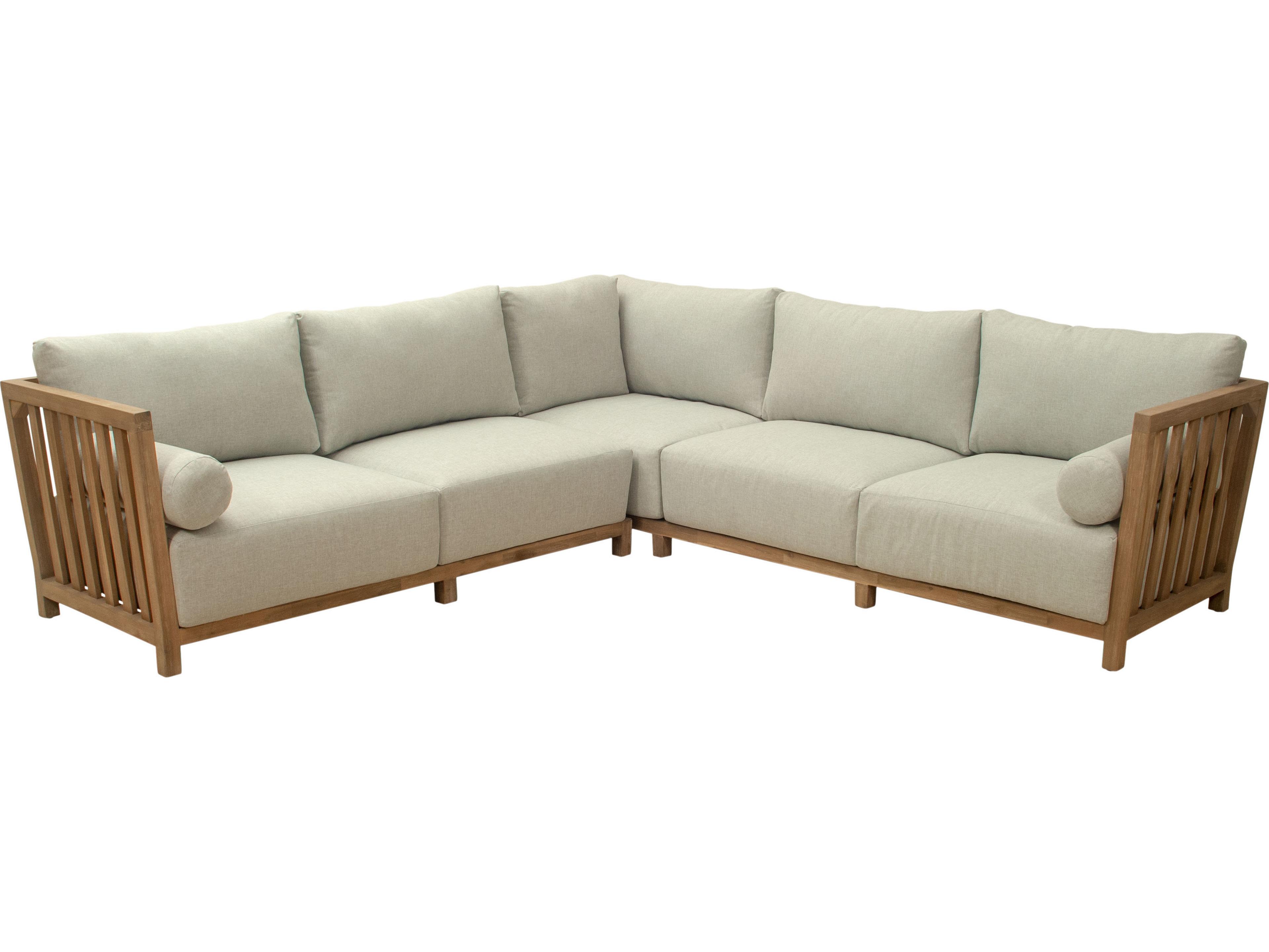 Teras Gray Wood Cushion Sofa