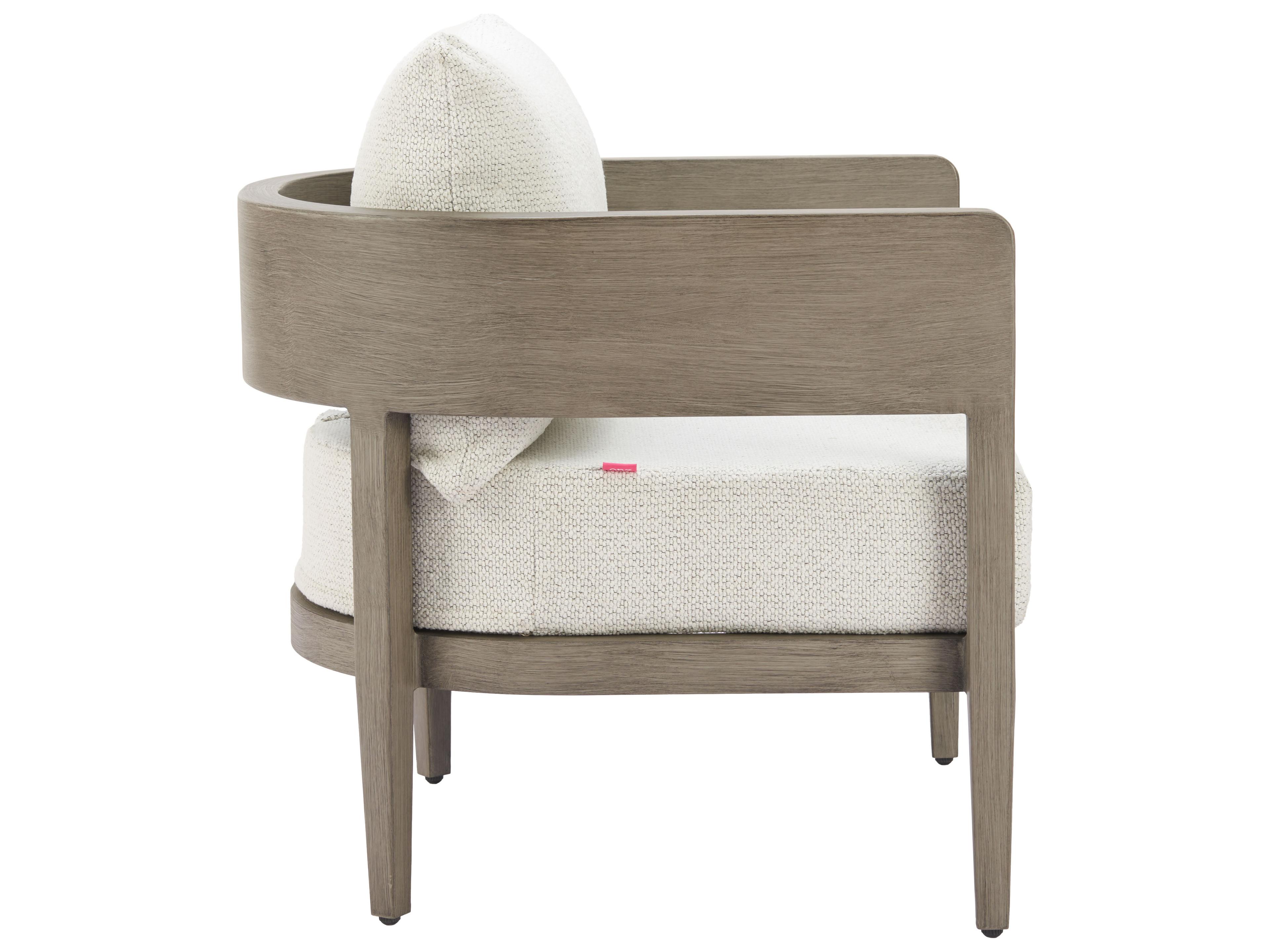 Zuo Outdoor Foret Beige Faux Wood Cushion Lounge Chair