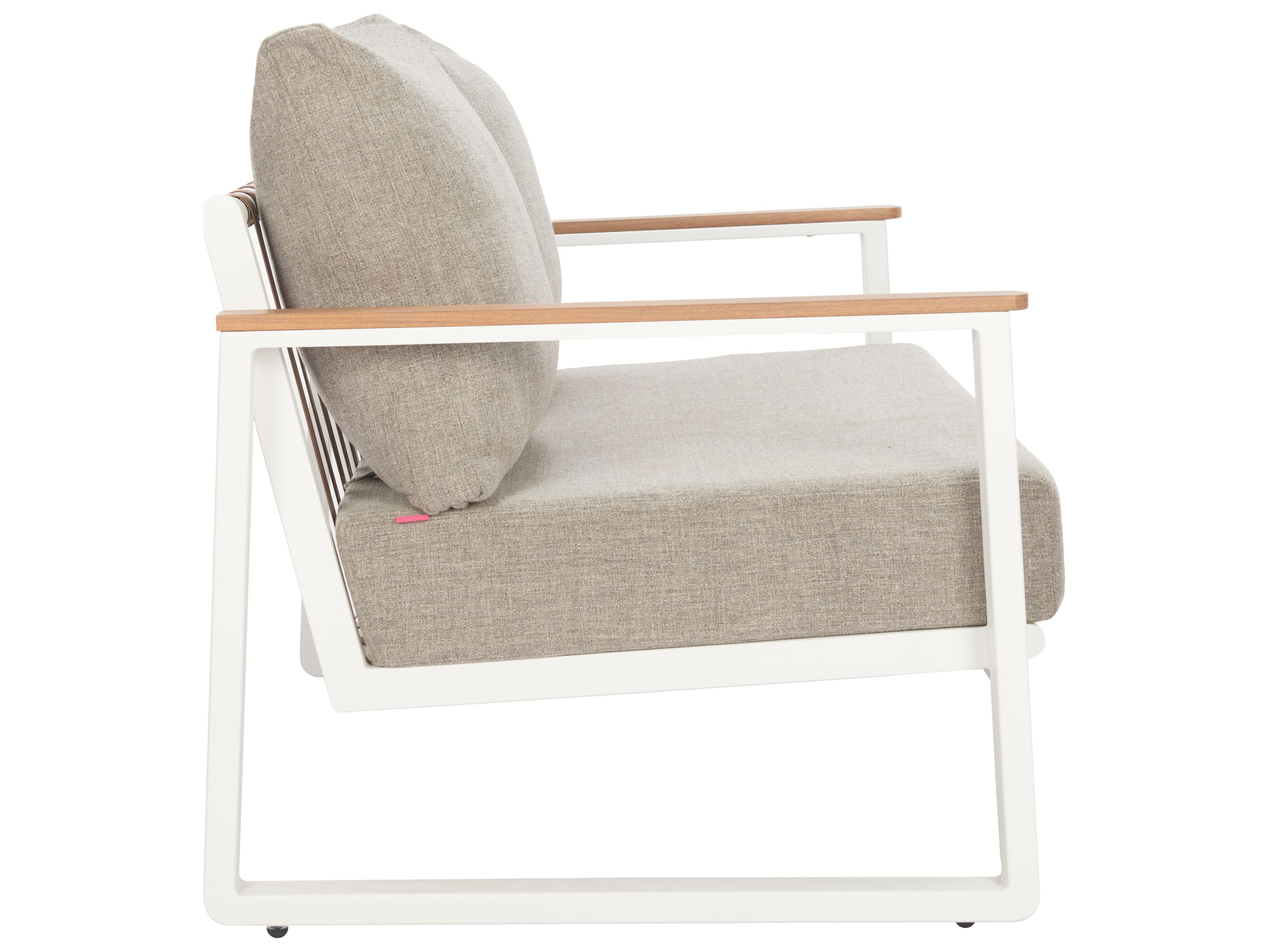 Zuo Outdoor Welt Taupe White Aluminum Cushion Sofa