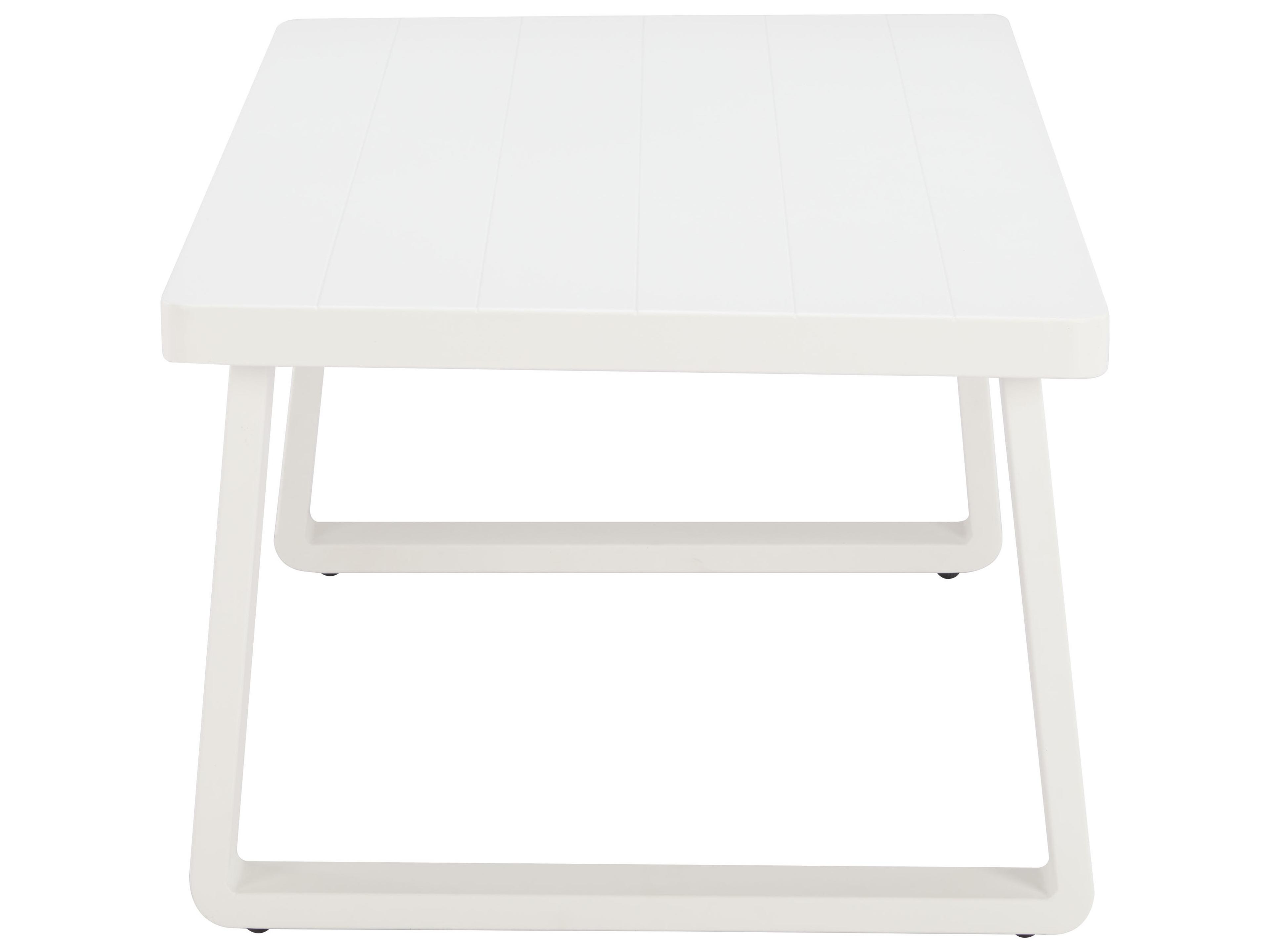 Zuo Outdoor Welt White Aluminum Rectangular Coffee Table