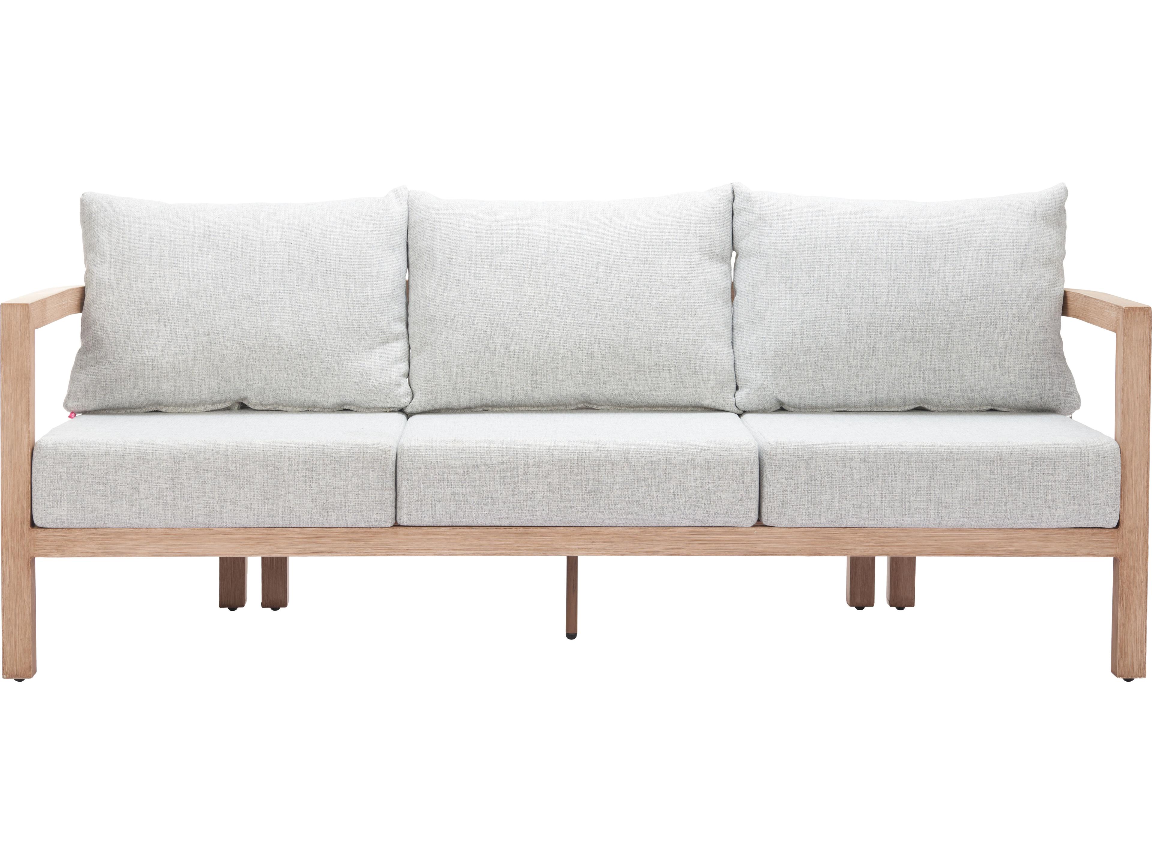 Zuo Outdoor Leto Gray Fabric Cushion Sofa