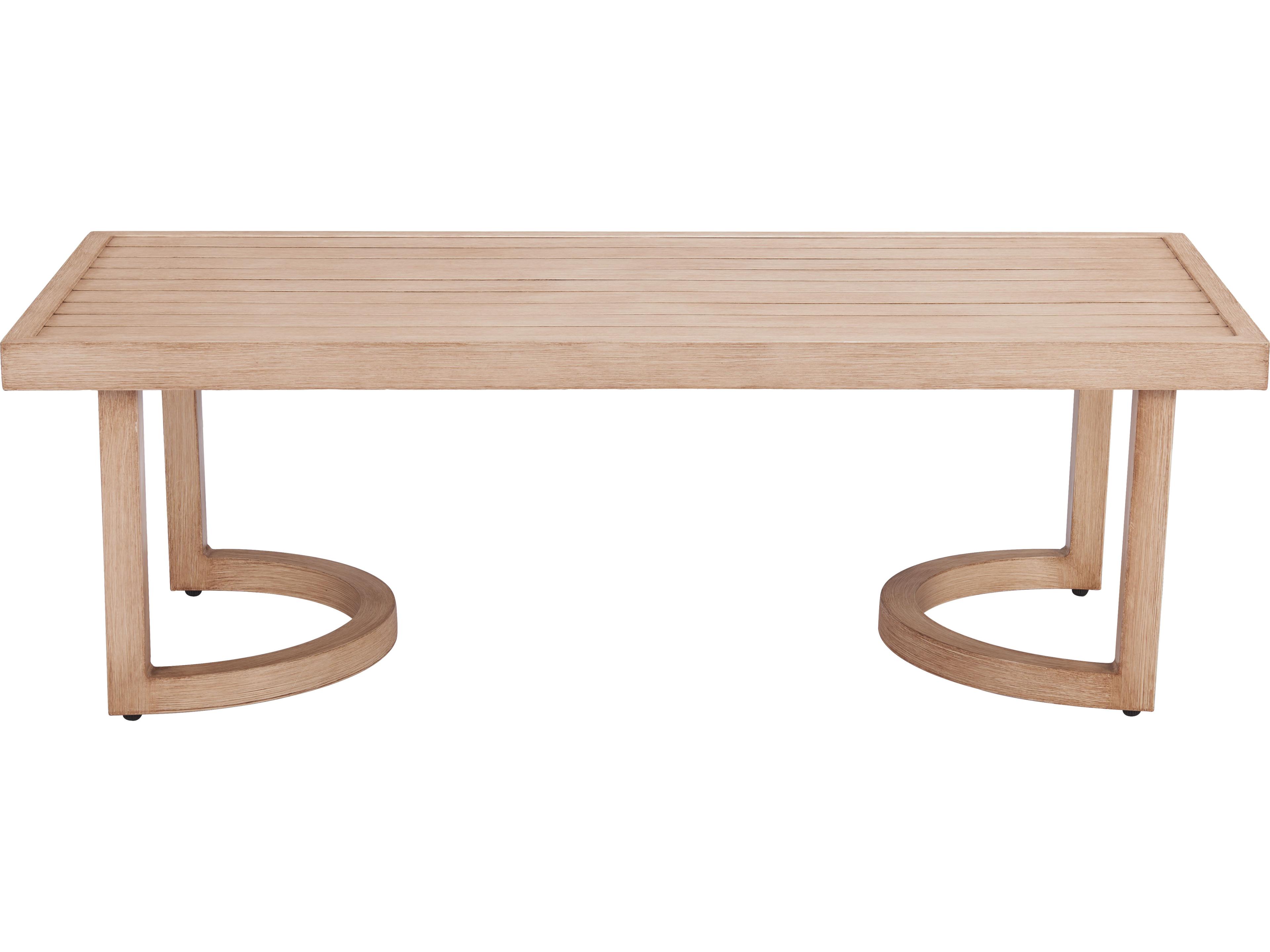 Zuo Outdoor Leto Brown Aluminum Rectangular Coffee Table