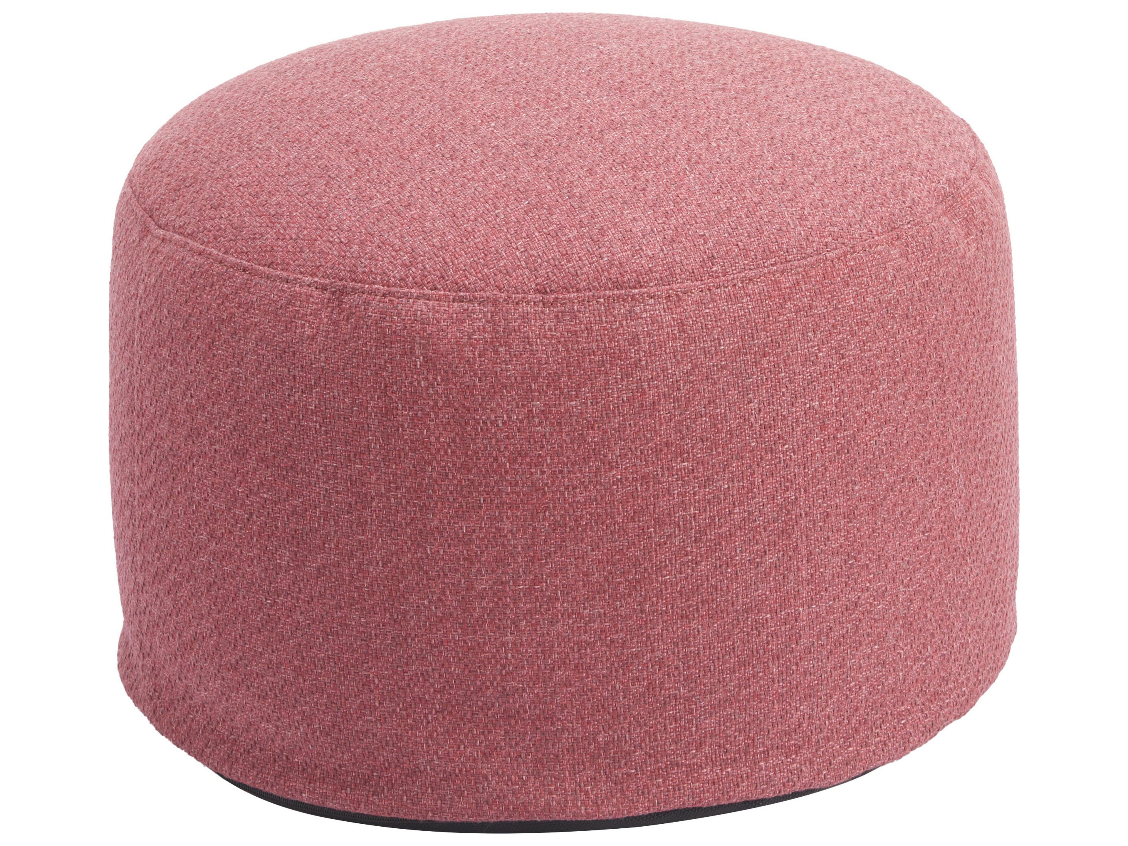 Zuo Outdoor Aruz Red Fabric Cushion Ottoman