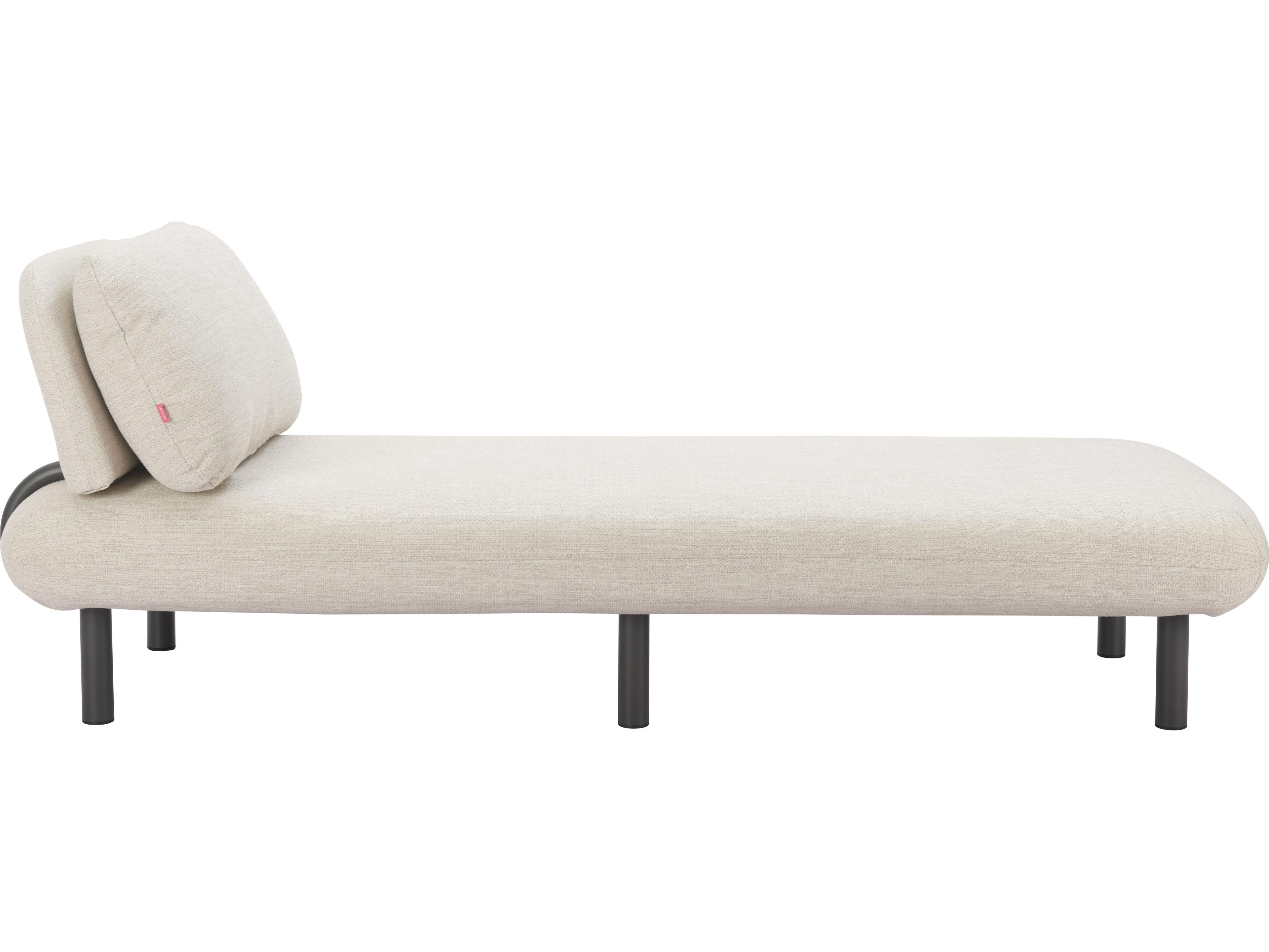 Zuo Outdoor Aperto Beige Aluminum Cushion Chaise Lounge