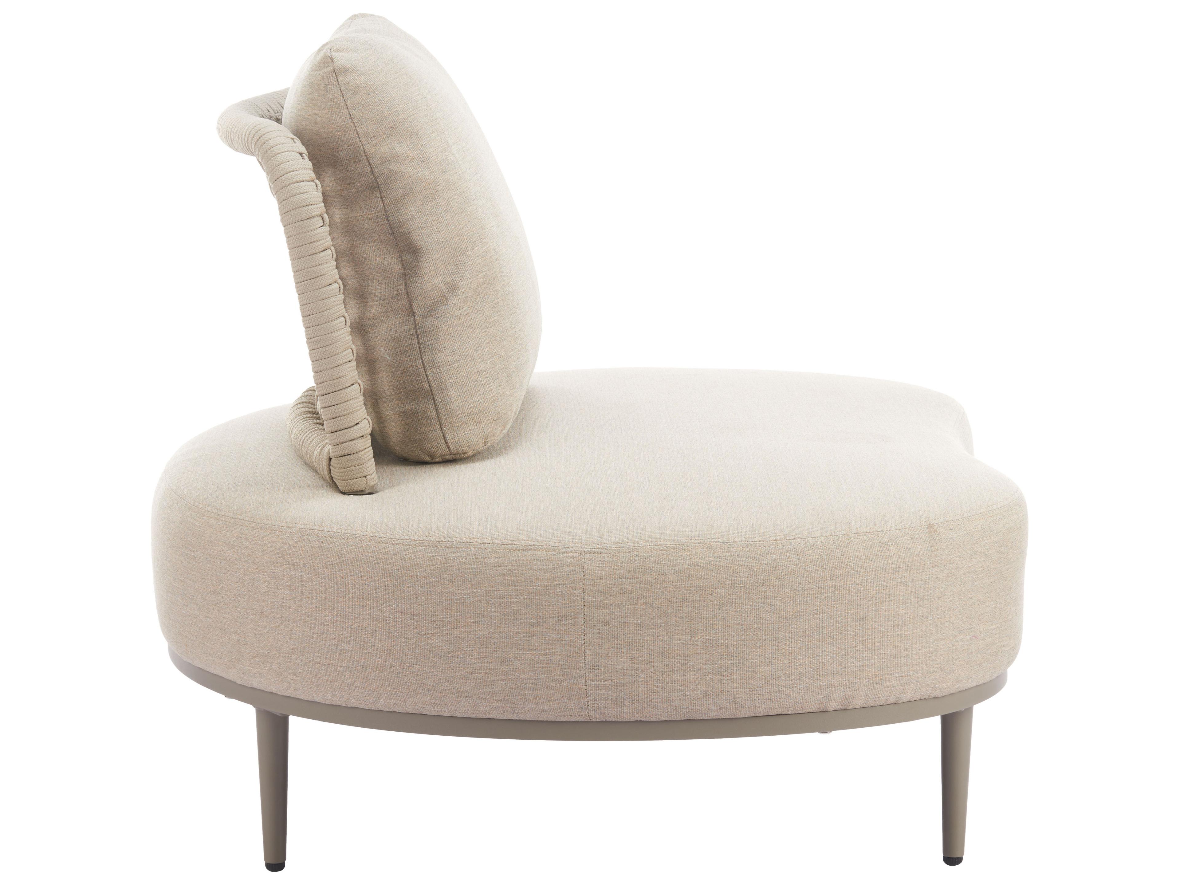 Zuo Outdoor Ruhe Beige Aluminum Cushion Lounge Chair