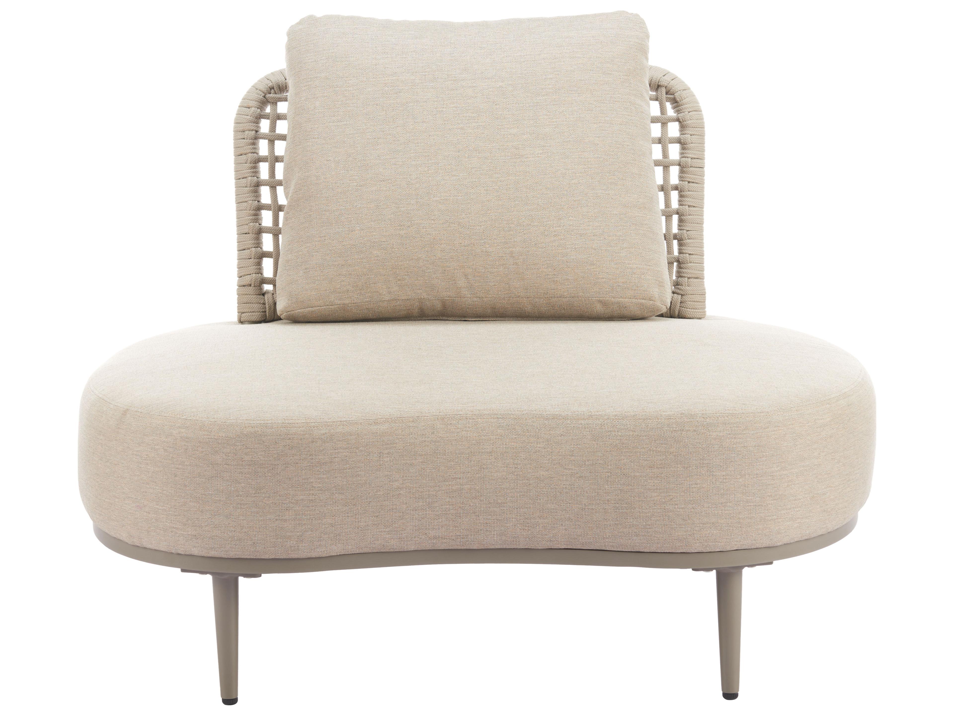 Zuo Outdoor Ruhe Beige Aluminum Cushion Lounge Chair