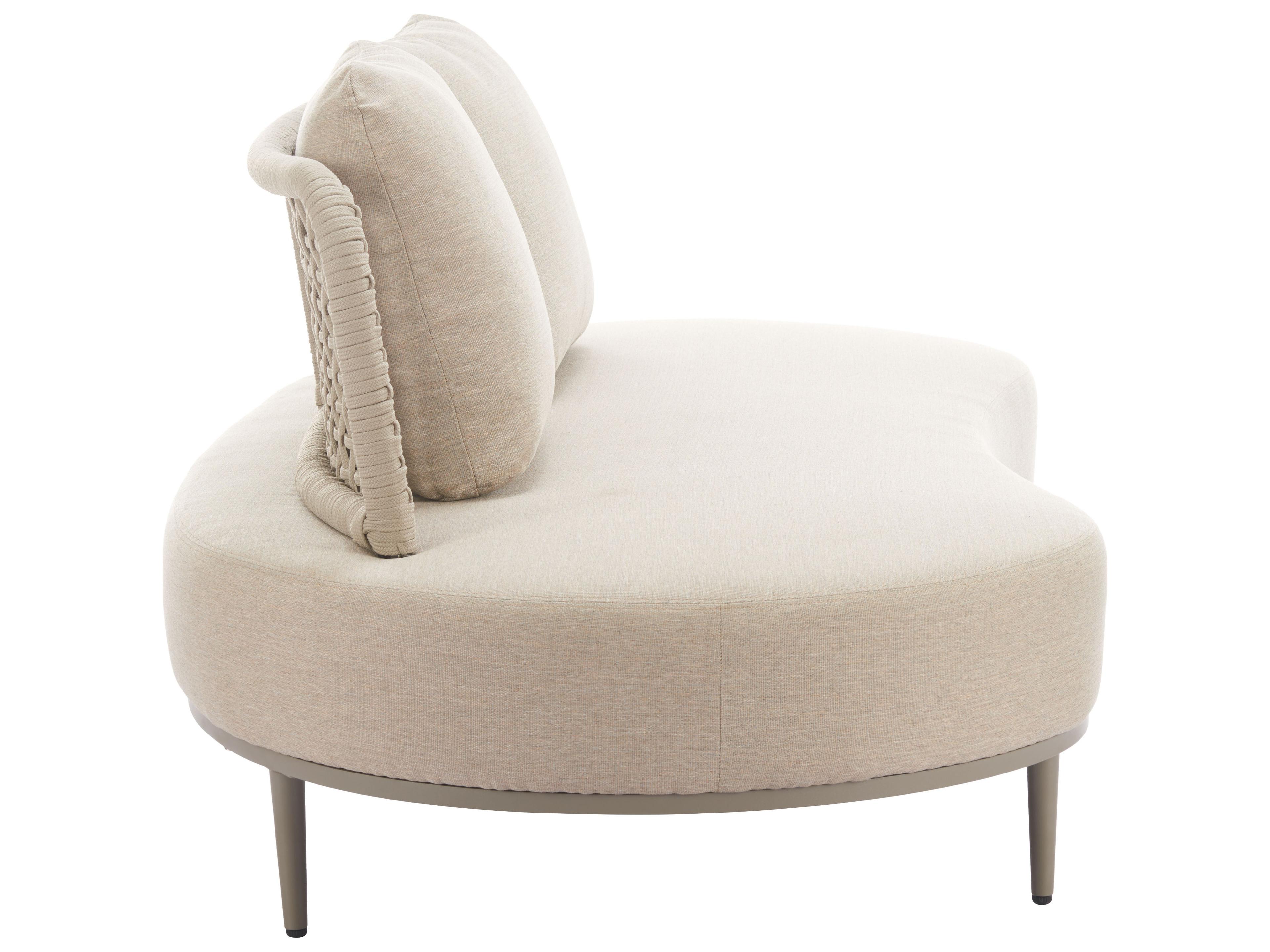 Zuo Outdoor Ruhe Beige Aluminum Cushion Sofa