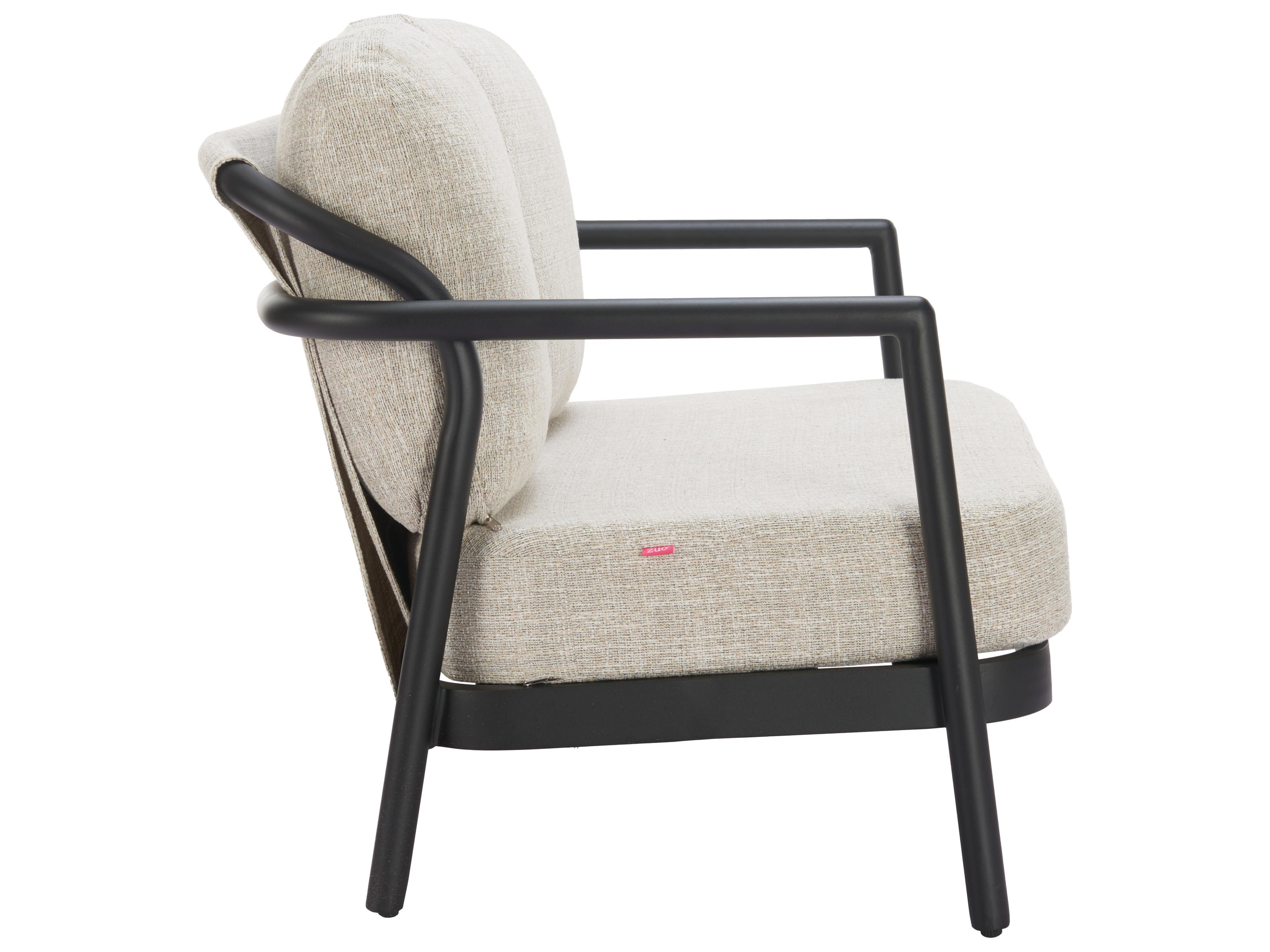 Zuo Outdoor Rein Beige Aluminum Cushion Loveseat