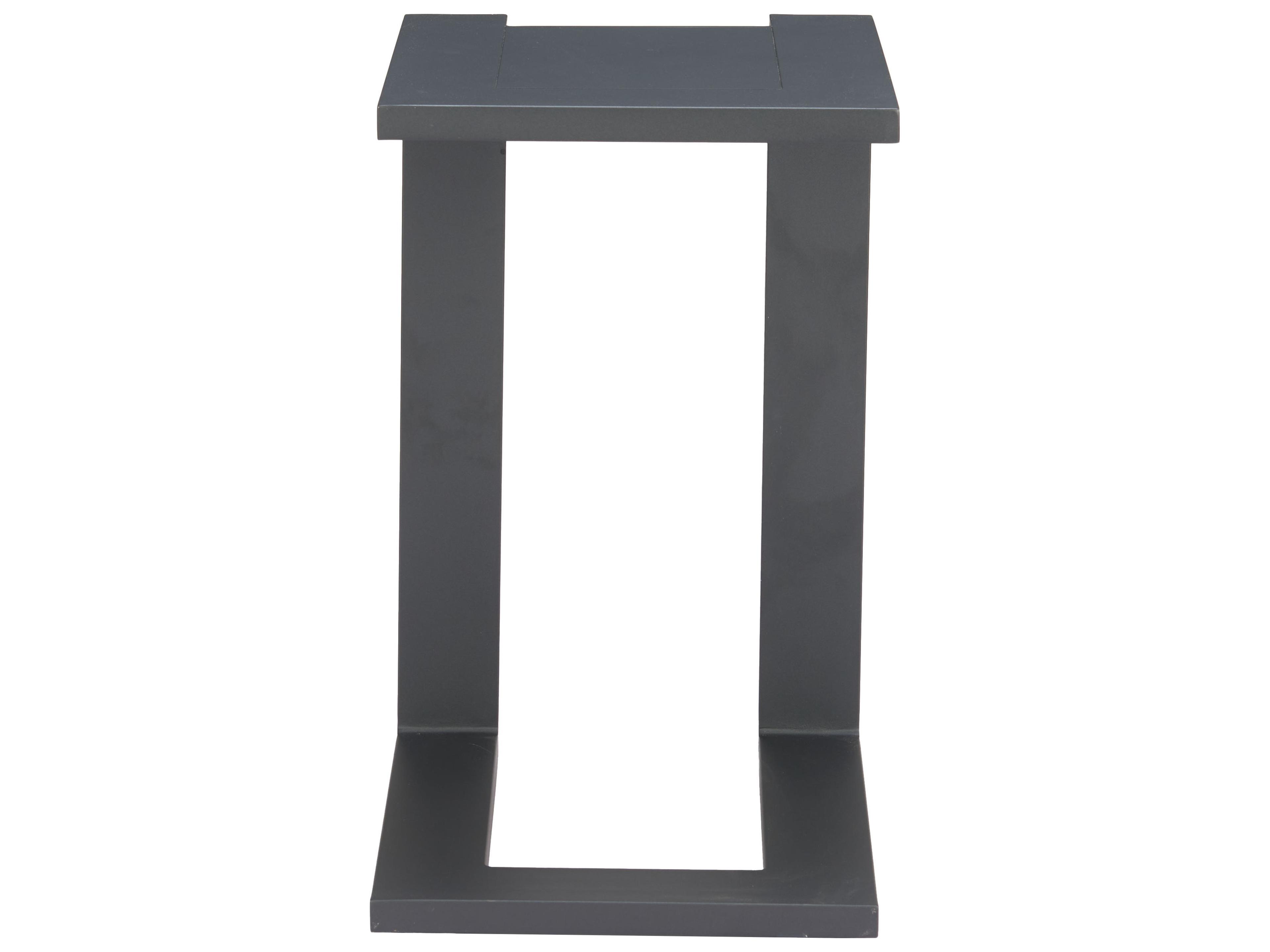 Zuo Outdoor Tudi Black Aluminum Rectangular End Table