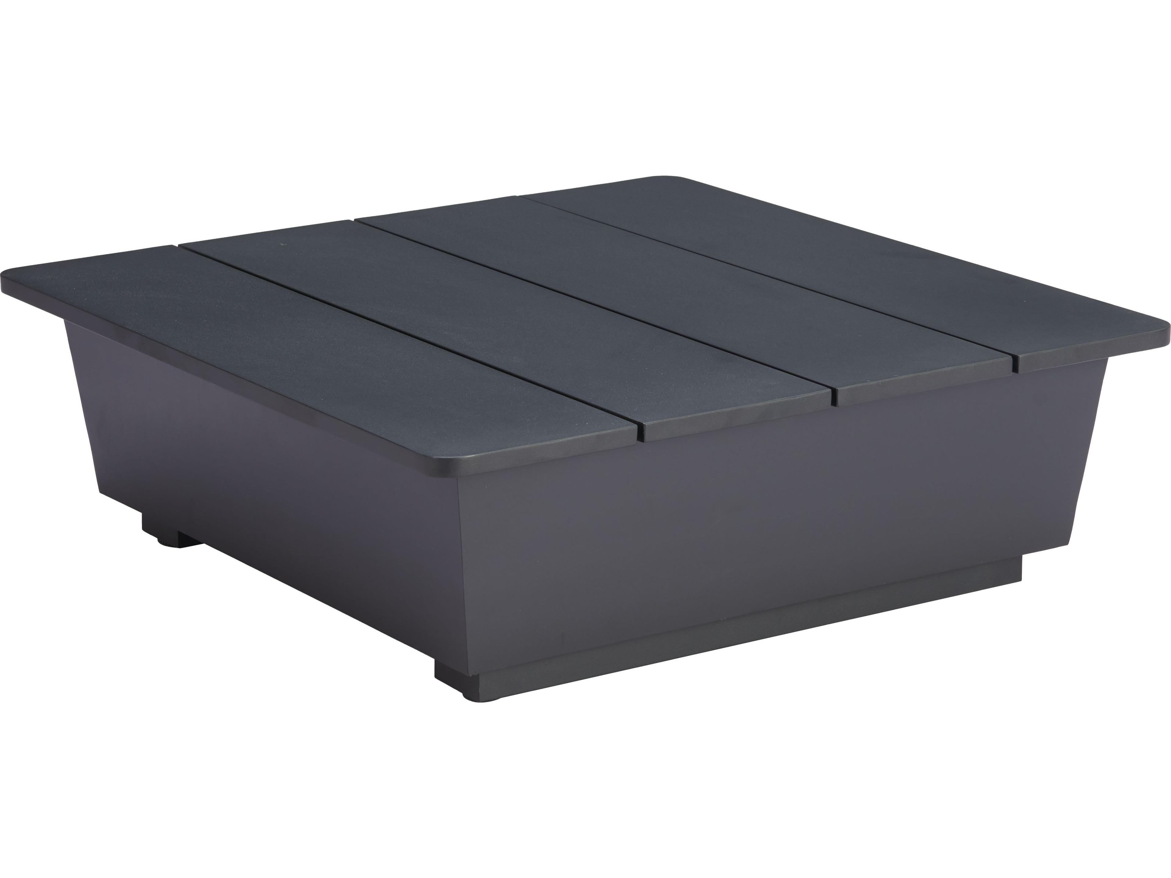 Tien Black Aluminum Square End Table