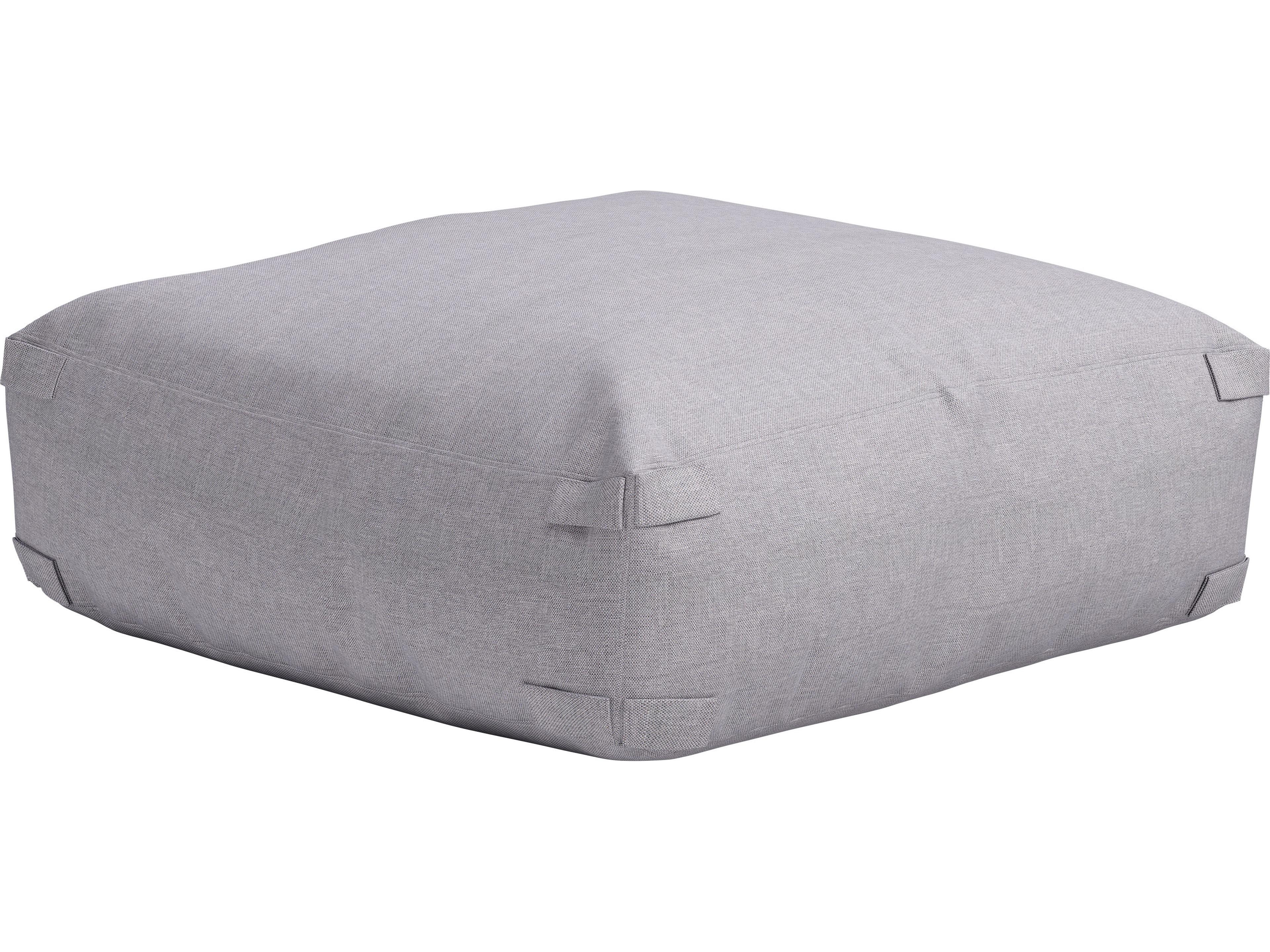 Zuo Outdoor Luanda Gray Fabric Cushion Ottoman
