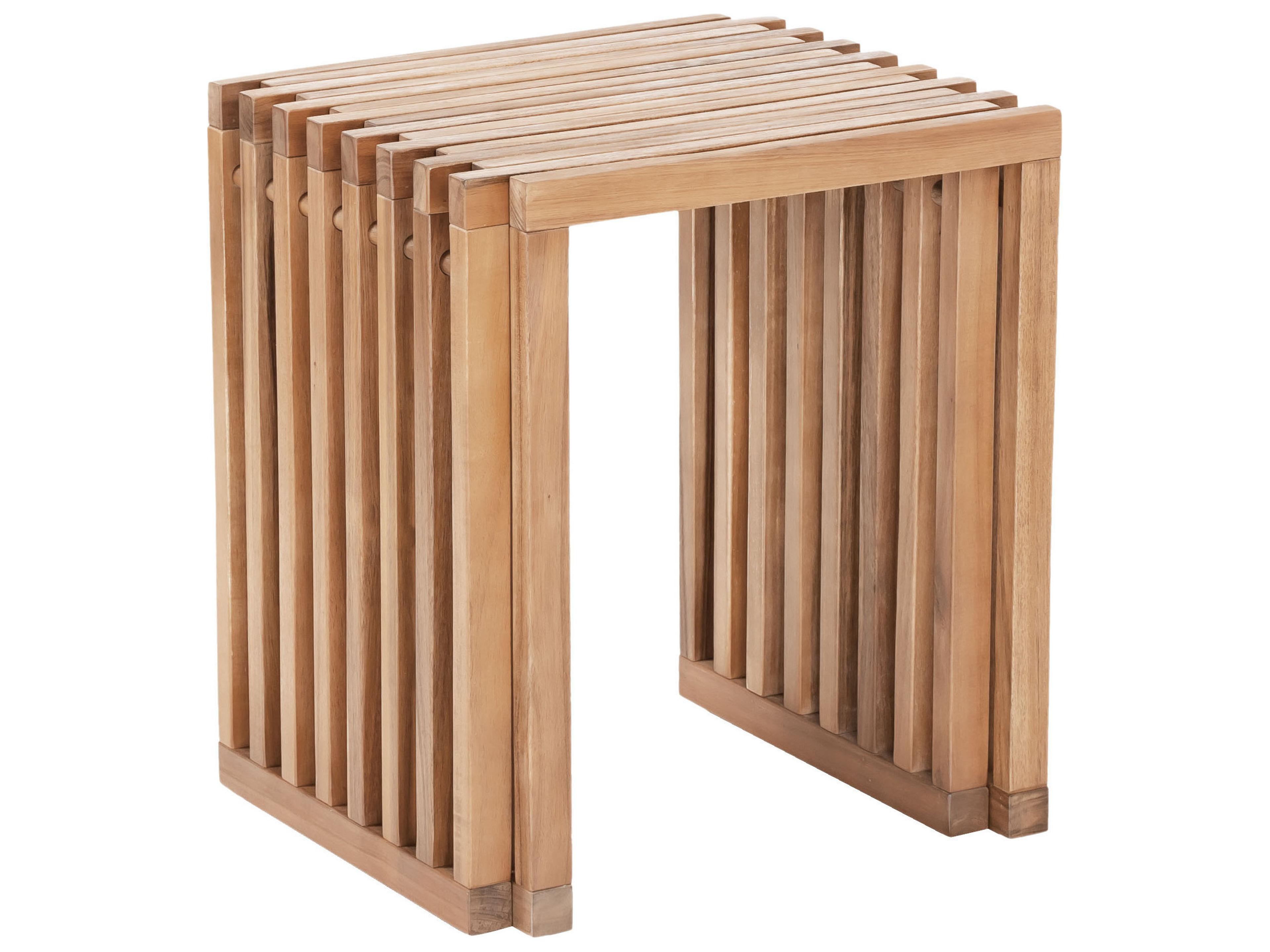 Zuo Outdoor Riviera Natural Wood Bench, Set of 2